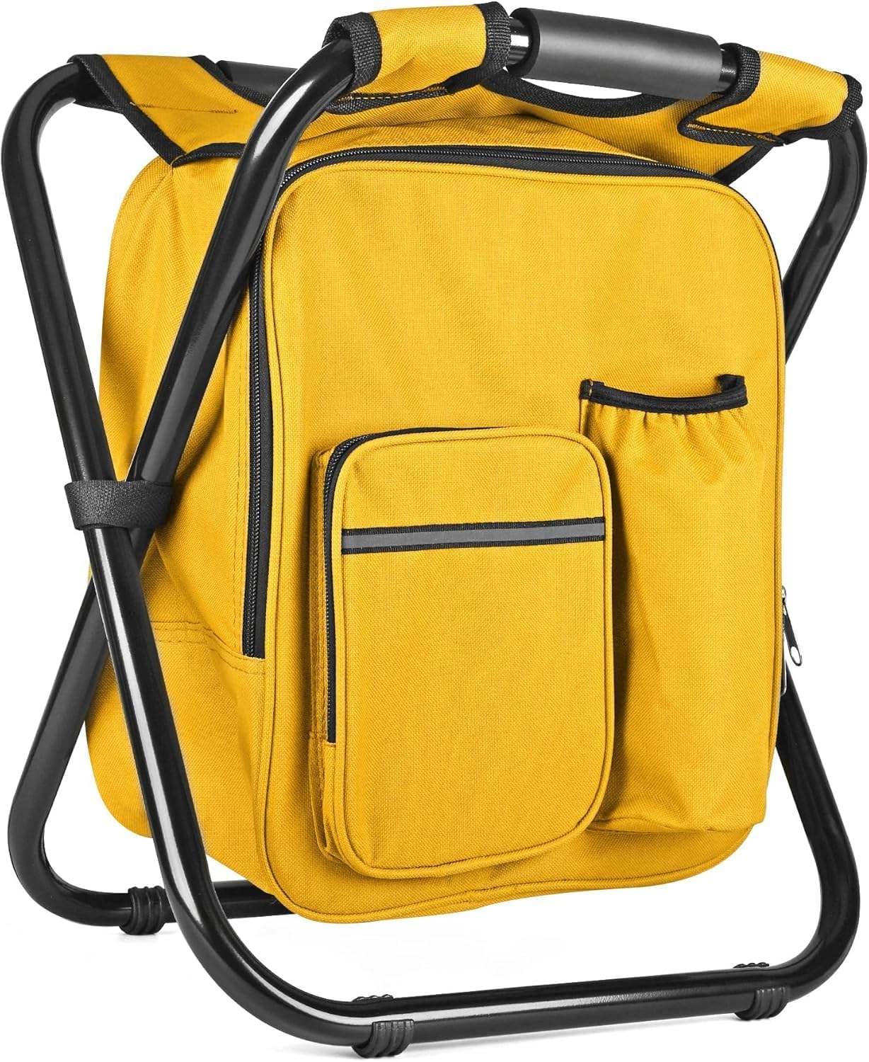 Kikerike – Taburete plegable con mochila, amarillo