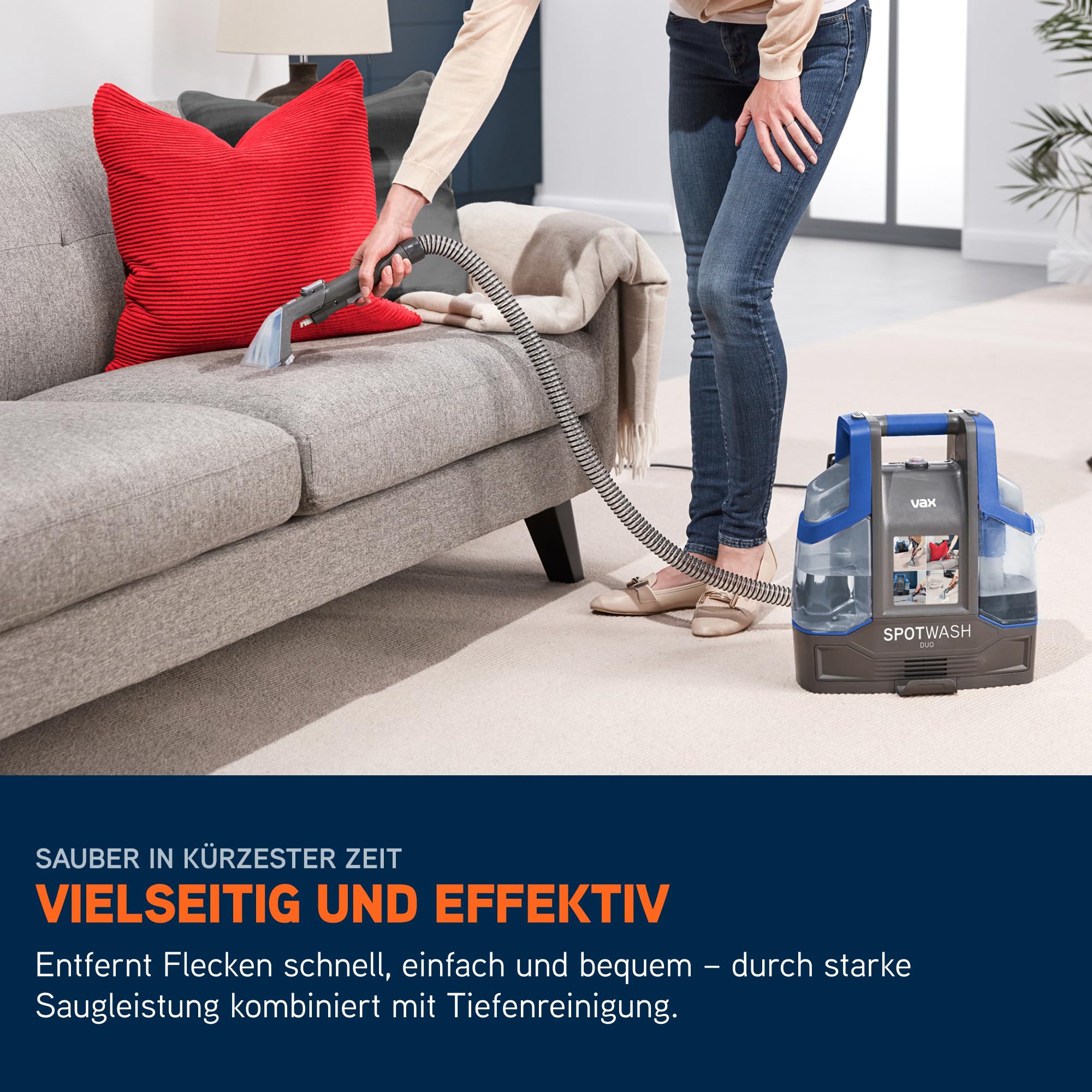 Vax SpotWash Duo Fleckenreiniger – Teppich- und Polsterreiniger Gerät mit Haustier-Aufsatz, Zubehör für die tägliche Reinigung, Multi-Oberflächen-Düsen und Reinigungslösung