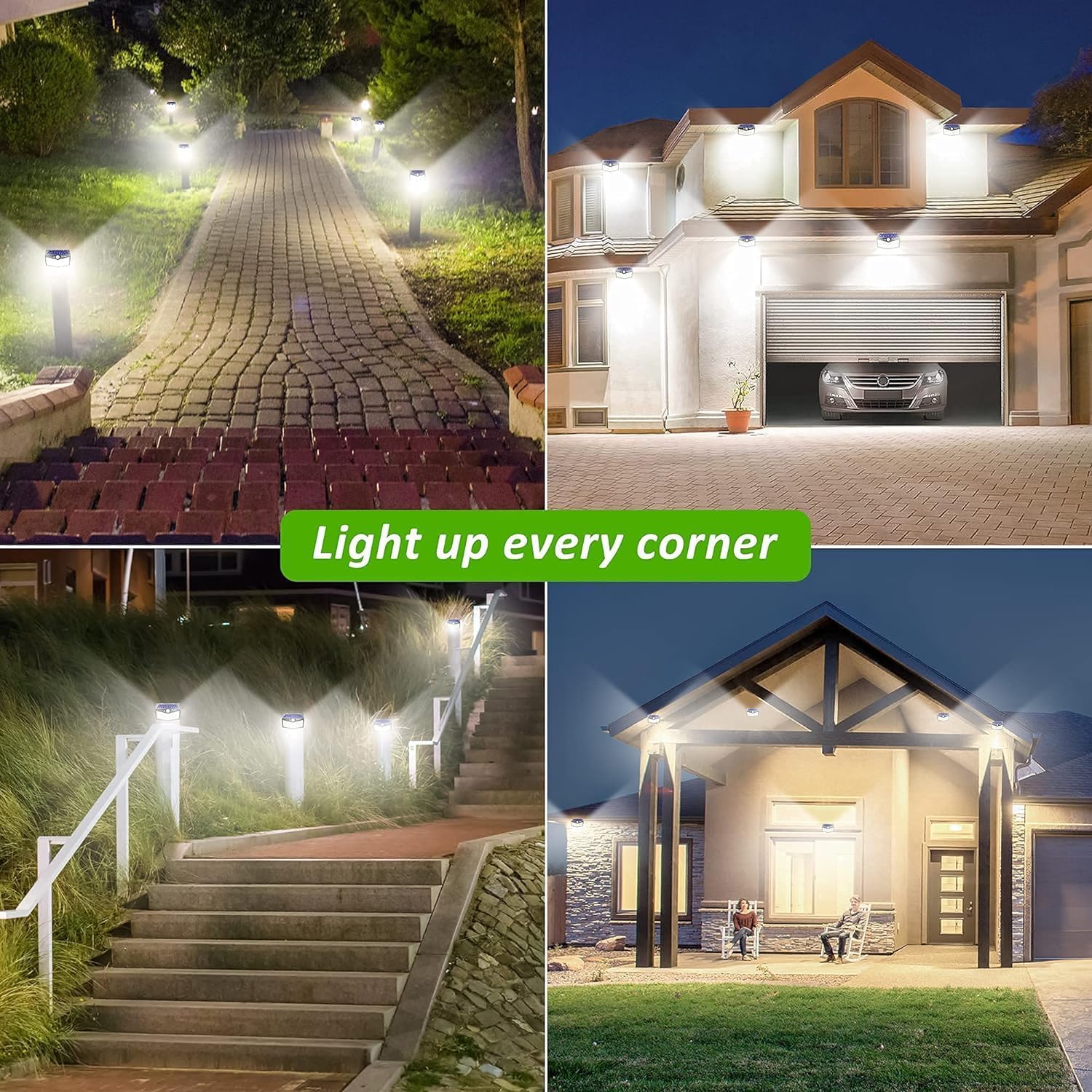 Solar Lights Outdoor,Upgraded 212 LED/3 Modes Motion Sensor Security Lights w/270° Wide Lighting Angle,IP65 Waterproof Wall Lights Solar Powered,Bright for Yard Garden Outside (Solar Lights 2 Pack)