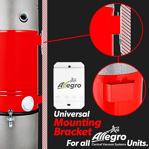 Miniatura 6 de Allegro MU4200 - Unidad de potencia de vacío central clásica, 3,000 pies cuadrados, fabricado en casa en Canadá