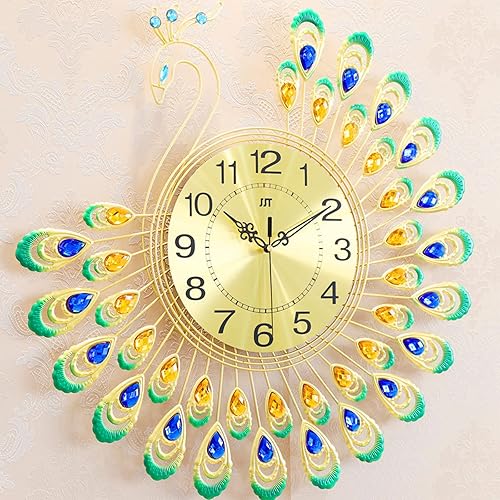 Miniatura 2 de Reloj de pared retro silencioso de 20 pulgadas, reloj artístico creativo vintage, reloj industrial de metal silencioso, para interiores, sin tictac,