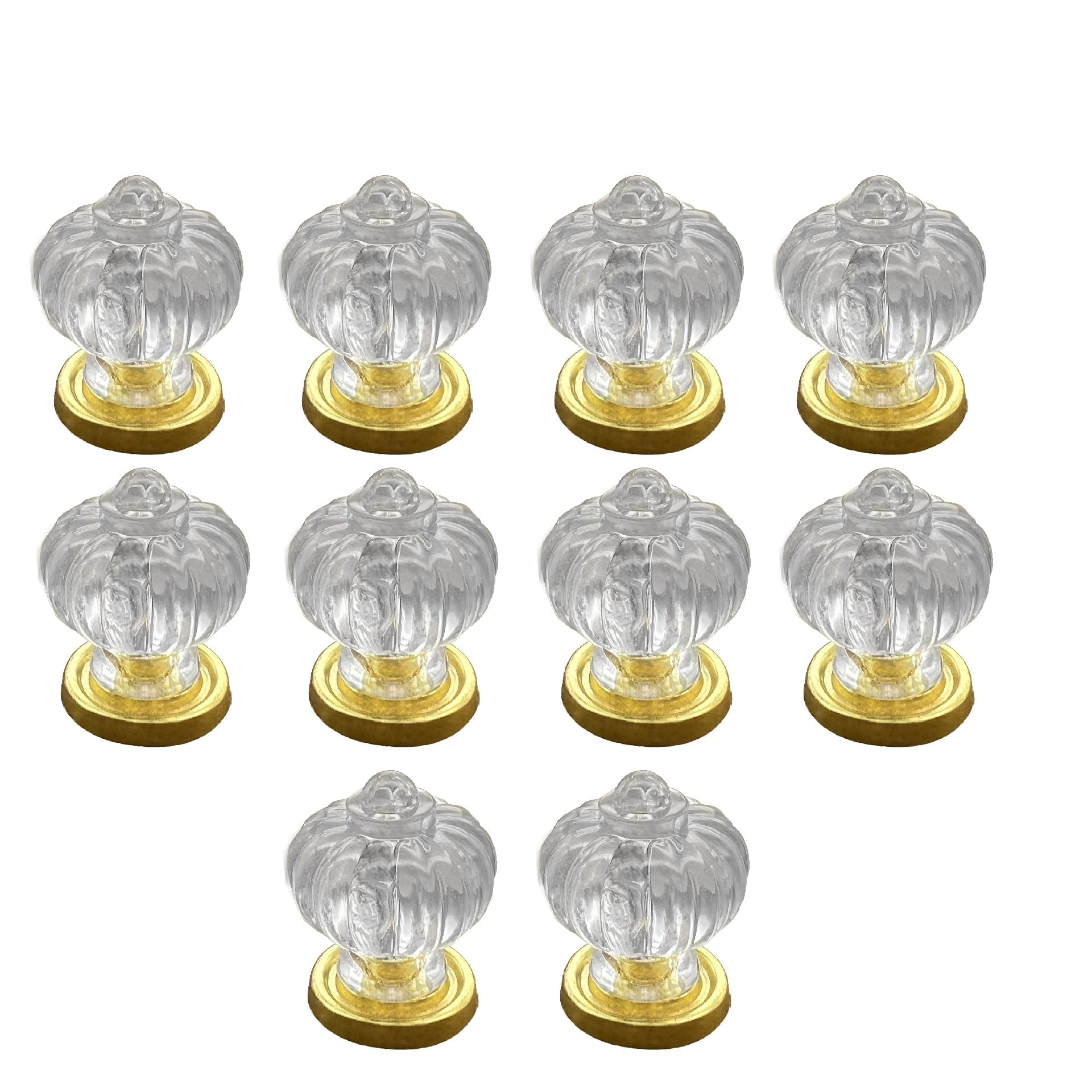 Pomelli Per Cassetti 2 10 Pezzi 1.25 * 1.02 Pollici Lanterna Trasparente In Cristallo Decorativo Scatola Decorativa Da Comodino Con Manico In Acrilico Oro 10 Pezzi