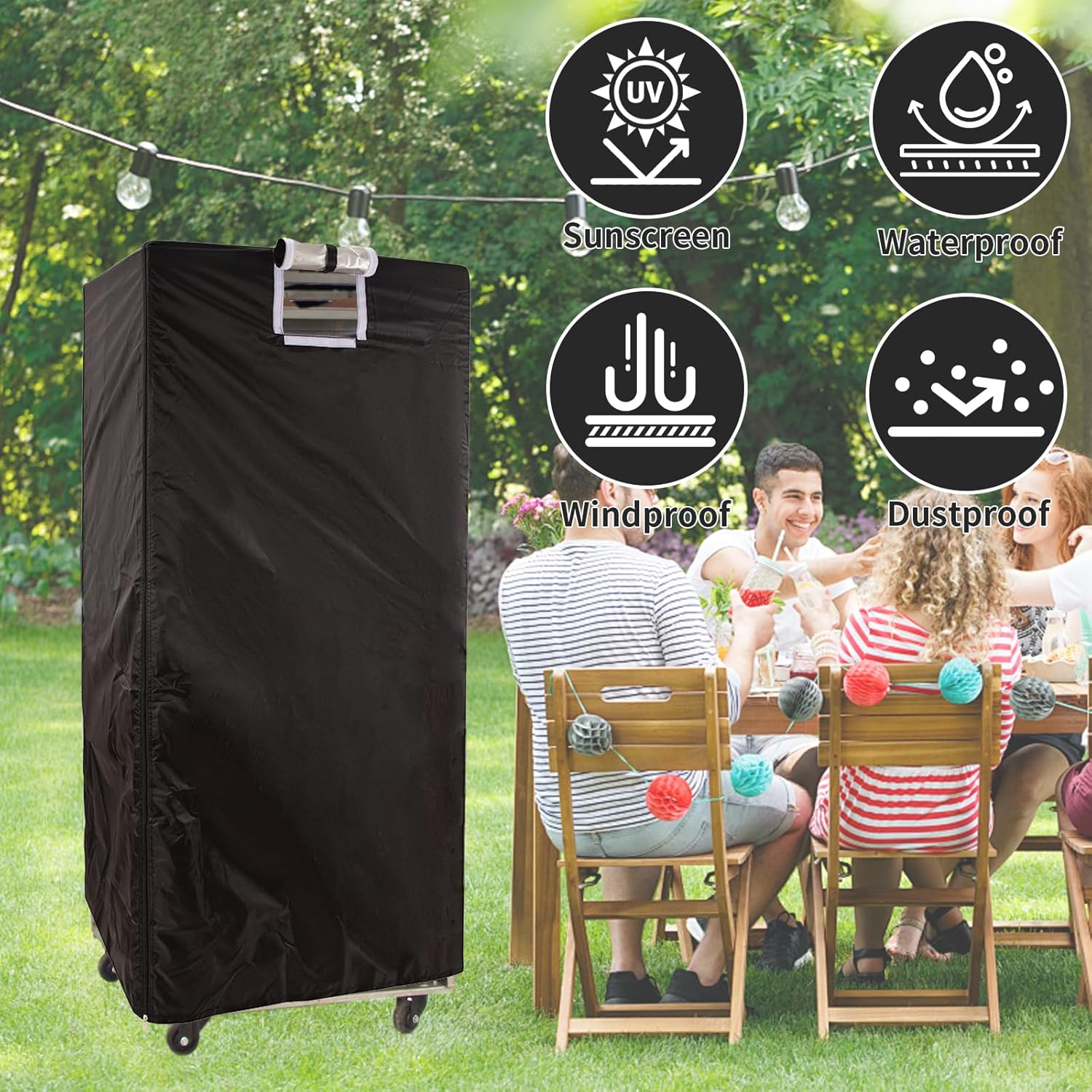 Pan Rack Cover,Bun Sheet Speed Racks Pizza Baking High Density Zipper Storage Waterproof Dustproof Protector Cart Shelf Cover,Restaurant Pantry Bakery Single Rack Removable Covers (20-Tier rack cover)