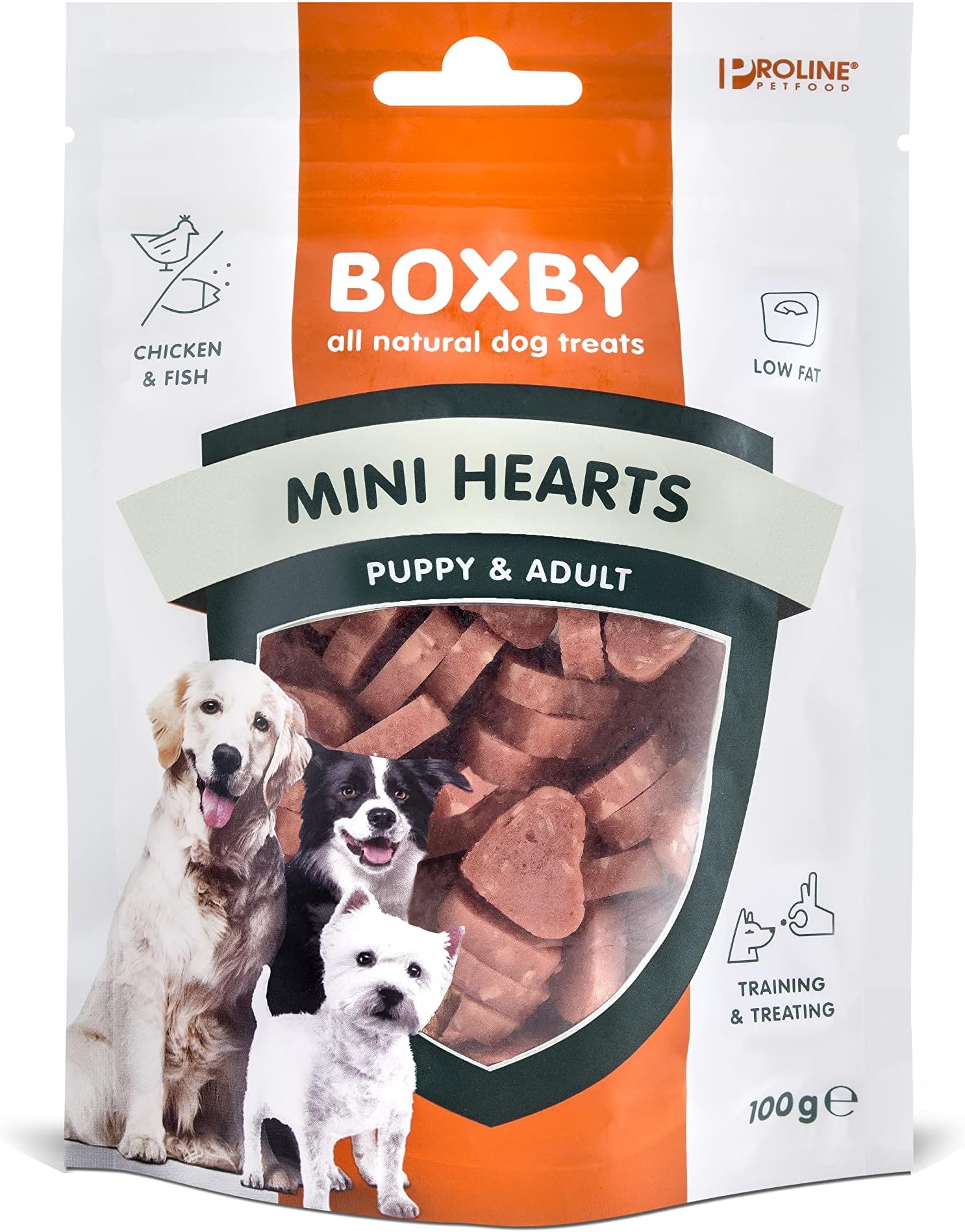 Boxby Puppy Snacks Mini Hearts 100g