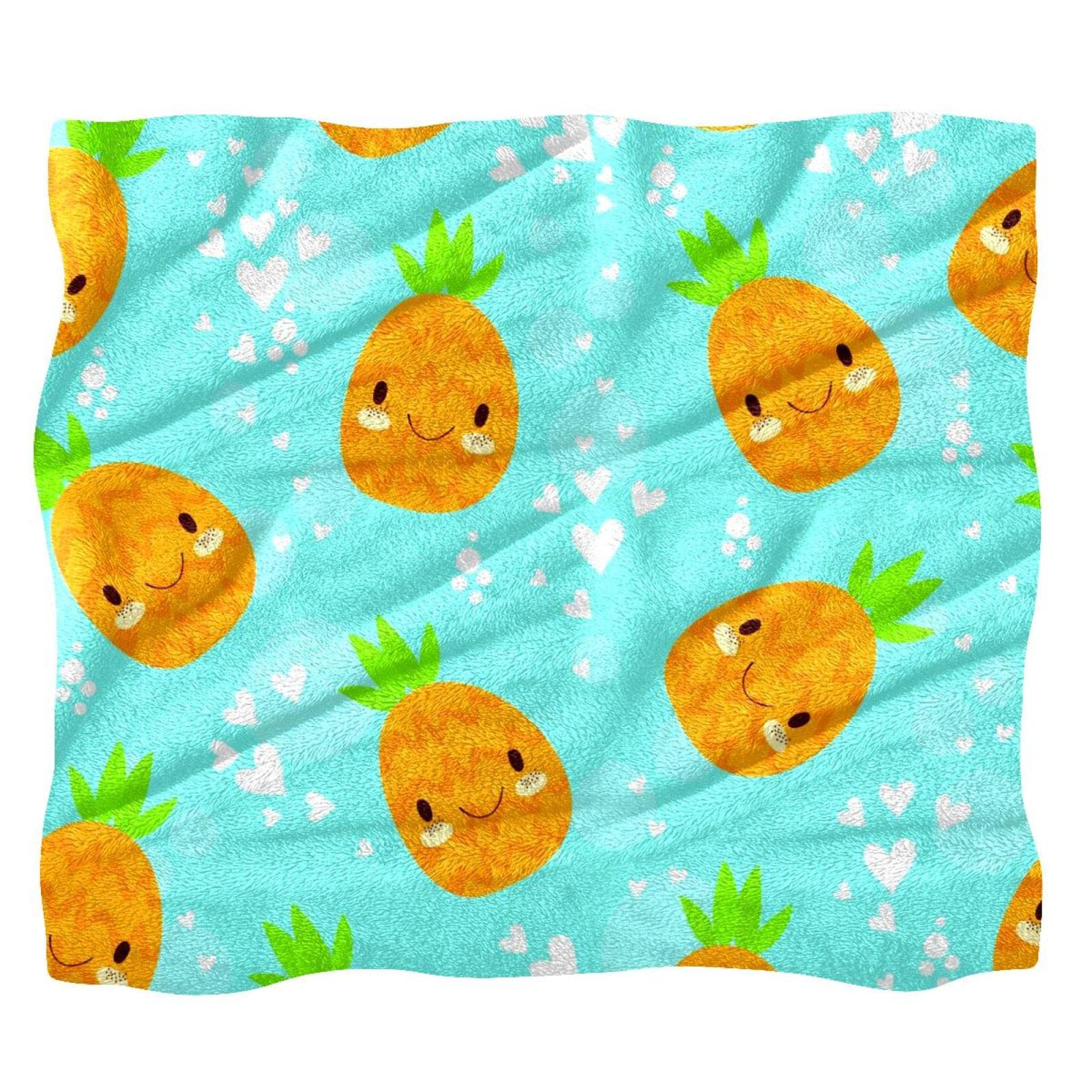 Couverture polaire lit et canapé douce motif bleu élégant
