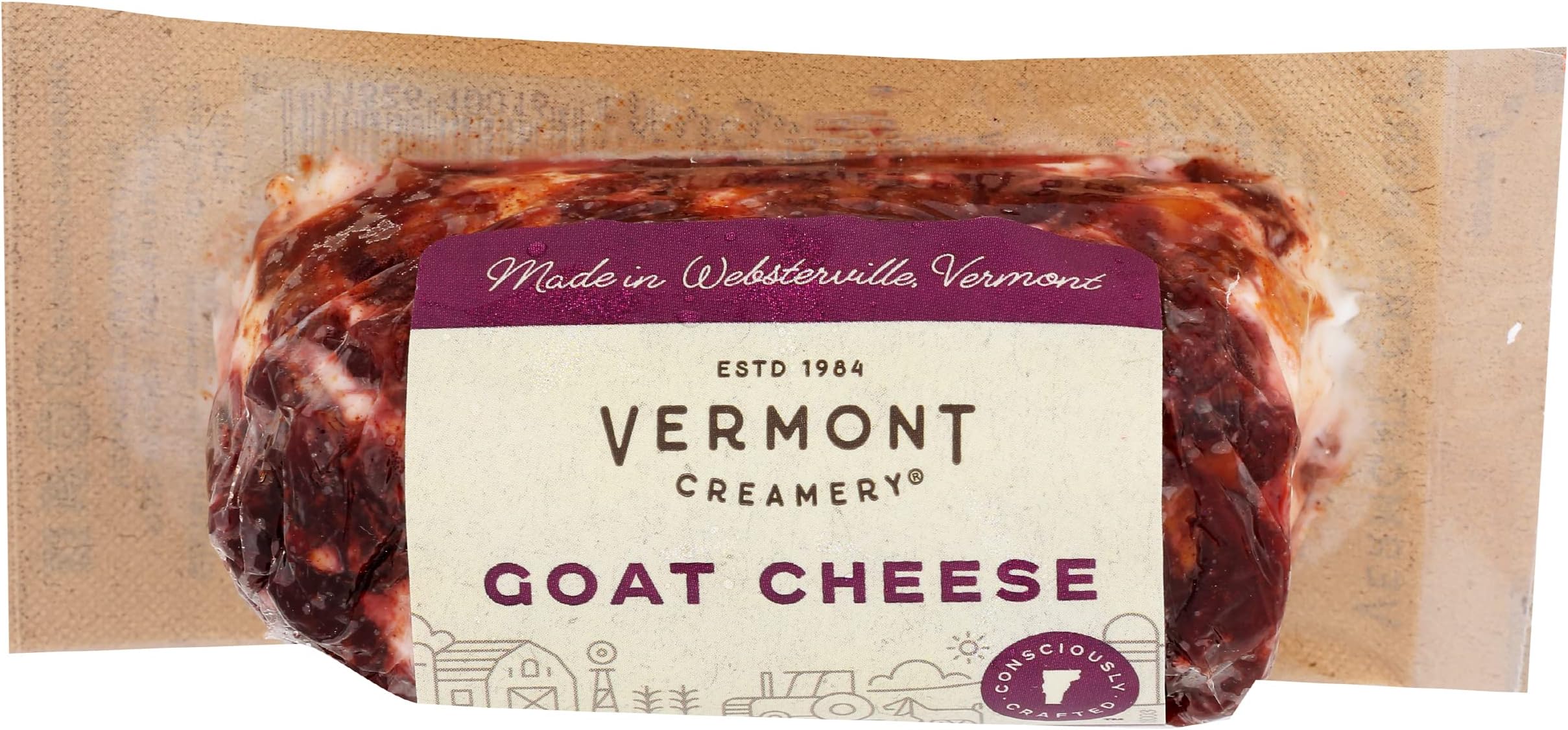 Vermont Creamery, Chevre Cranberry Orange Cinnamon Log, 4 Ounce