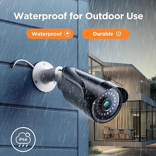 Vista 3 de TIGERSECU 1080P Long Range Bullet Security Camera for DVR, Weatheproof for Indoor/Outdoor Use, Hybrid 4-in-1 OSD Switch for TVI/CVI/AHD/CVBS DVRs