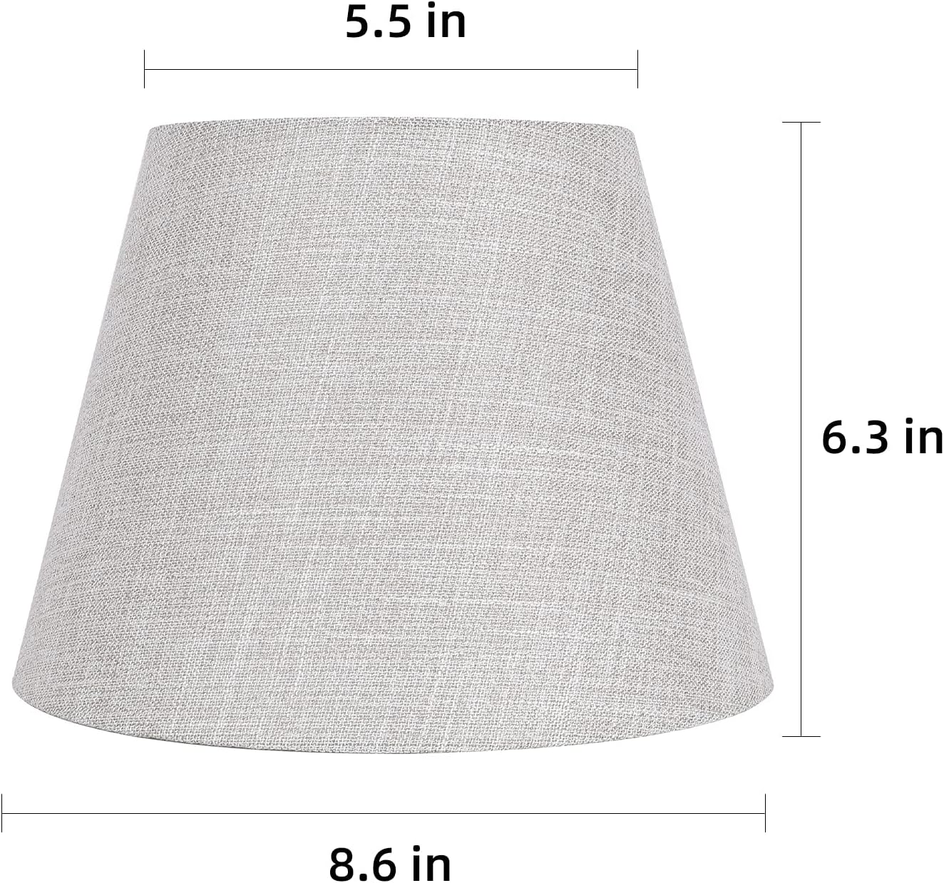 DOSKA Lamp Shade, Barrel Fabric Small Lampshade for Table Lamp and Floor Light, Natural Linen Hand Crafted, Spider (5.5" x 8.7" x 6.3" Light Coffee)