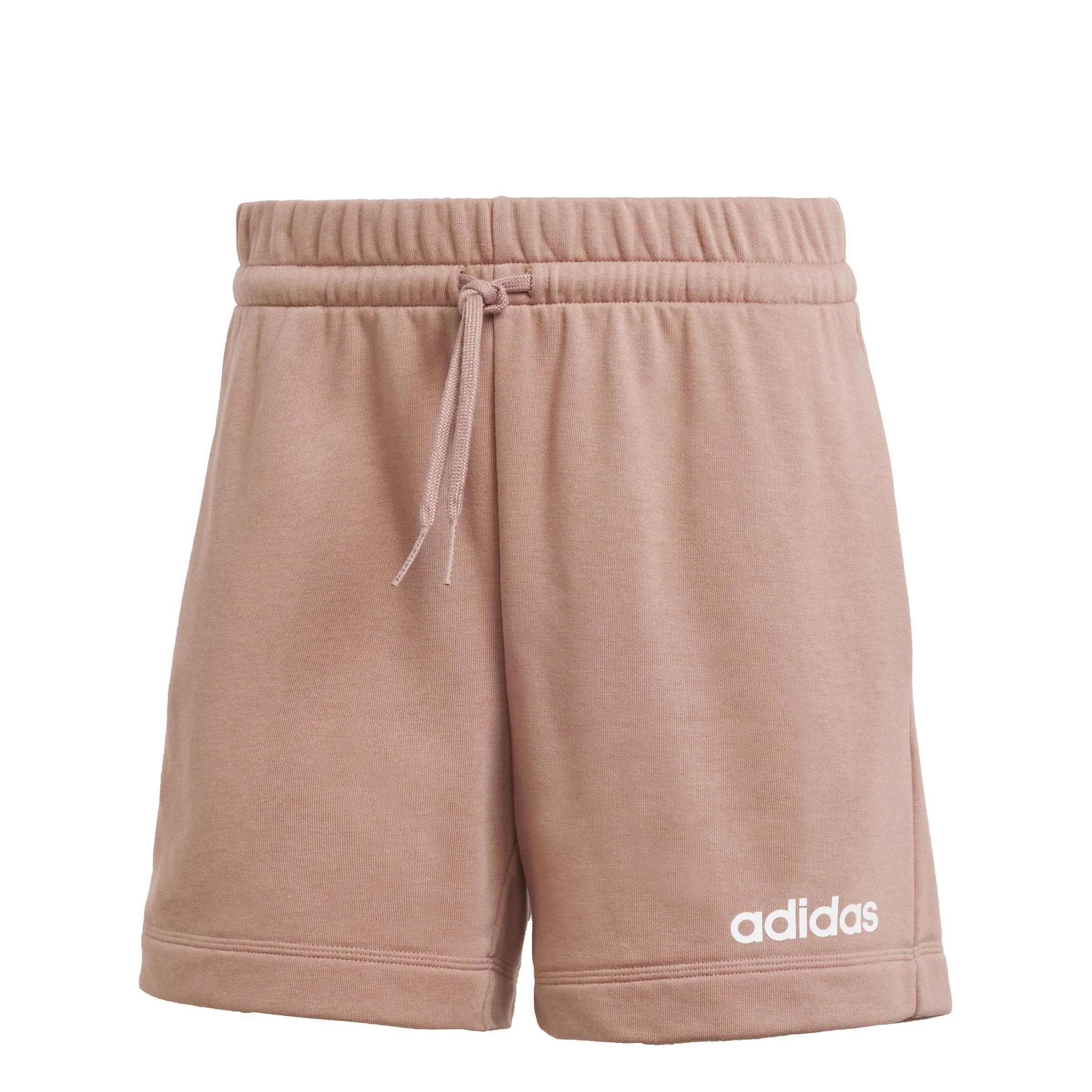 adidas Women's Essentials Linear French Terry Shorts, Warm Clay/White, XXS