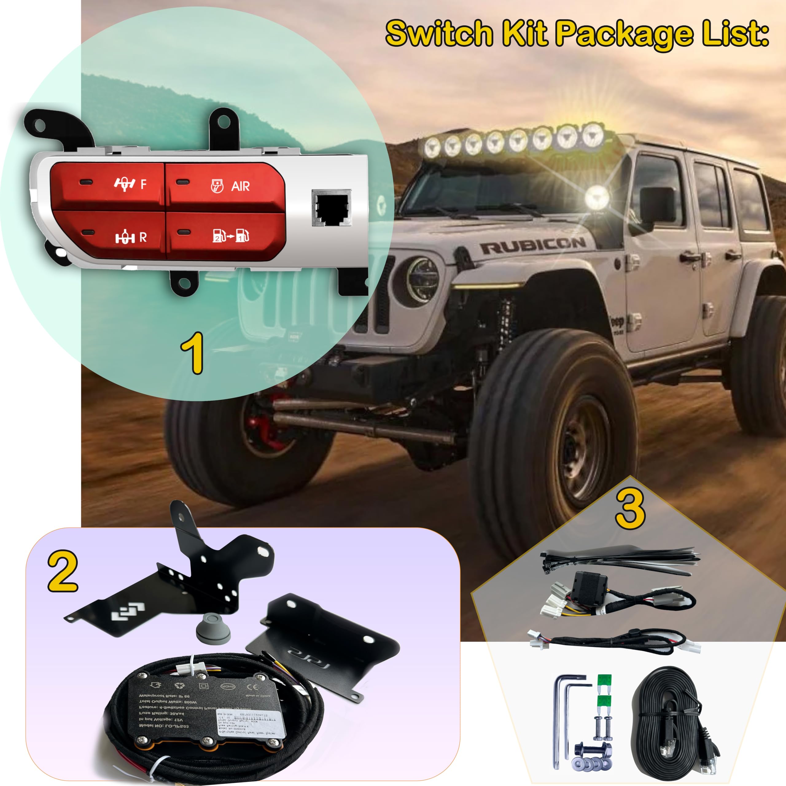 Amazon.com: OEM Style Auxiliary Switch Bank Kit,Aux Switch Panel