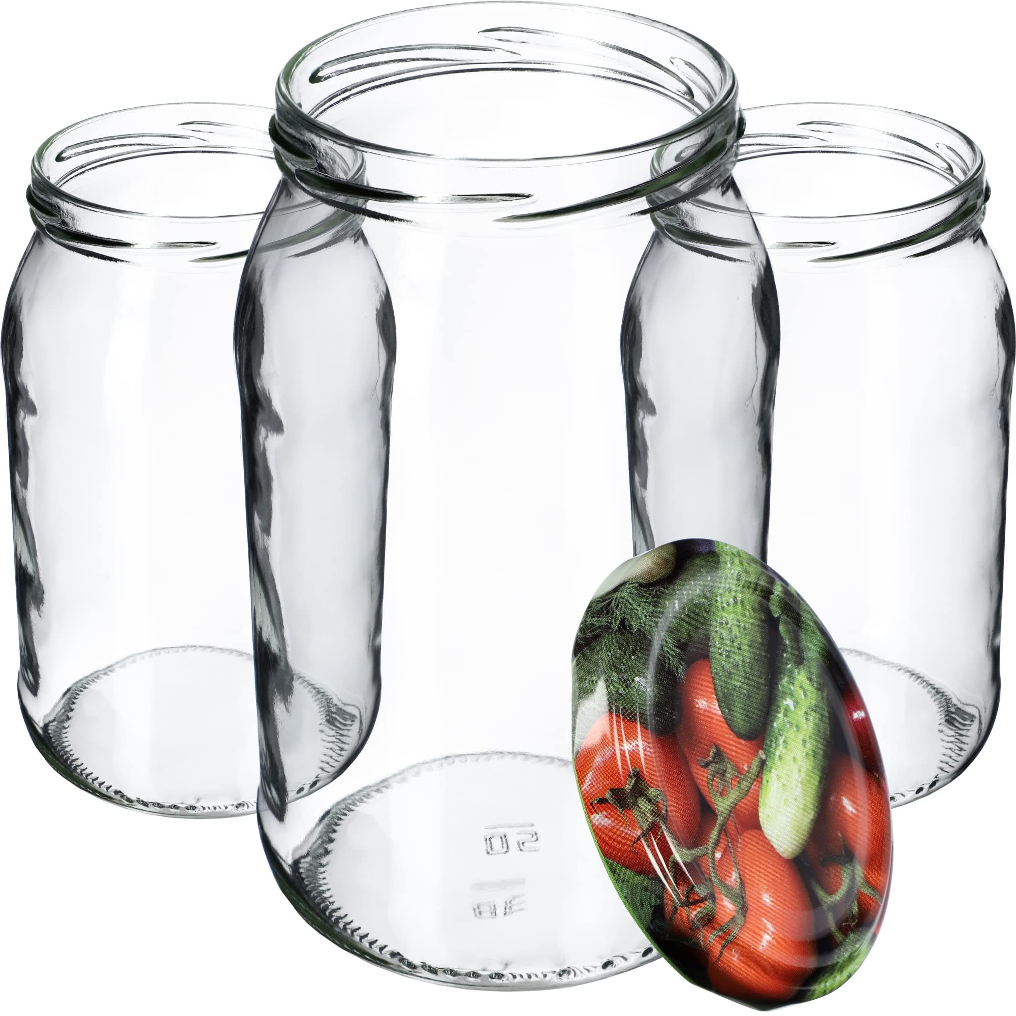 KADAX Weckpotten, 900 ml, inmaakpot om in te doen, inmaakpotten voor schroefdeksel, inmaakpot te gebruiken als jampot, voorraadpot, conservenpot (mat zwart), 48 stuks KADAX Weckpotten, 900 ml, inmaakpot om in te doen, inmaakpotten voor schroefdeksel, inmaakpot te gebruiken als jampot, voorraadpot, conservenpot (mat zwart), 48 stuks