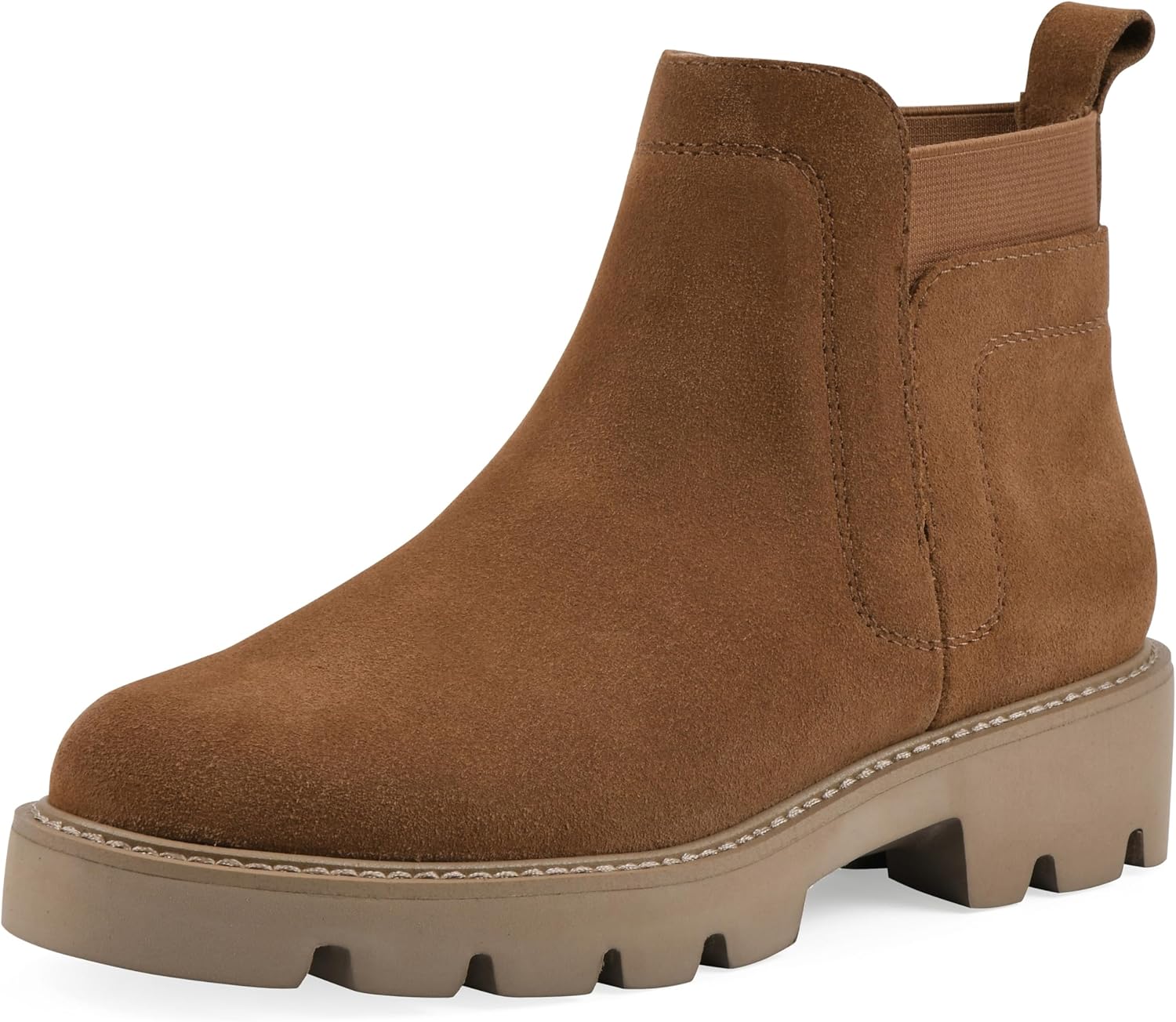 WHITE MOUNTAIN Women's Glassie Lug Sole Chelsea Ankle Boots