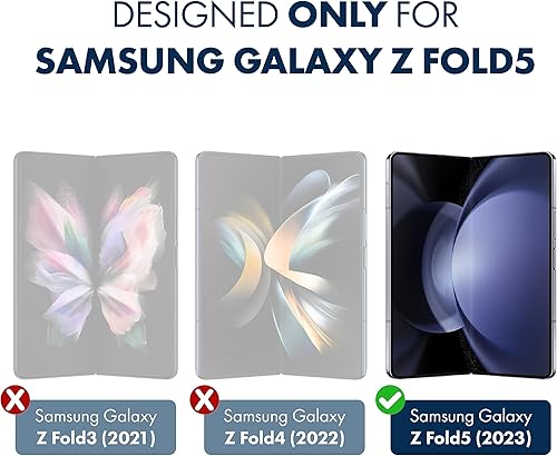 Miniatura 2 de ArmorSuit Paquete de 2+2 protectores de pantalla con textura de papel para Samsung Galaxy Z Fold 5 (versión 2023) Película mate MilitaryShield