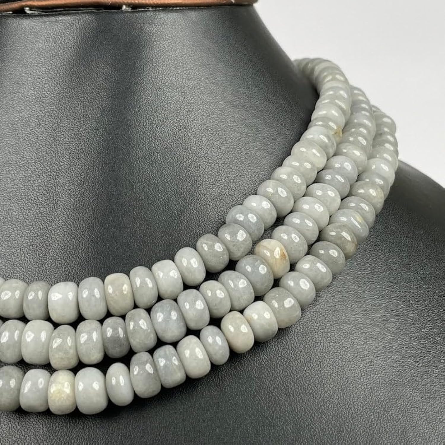 Perles aventurine grise fabrication bijoux collier bracelet perle ronde