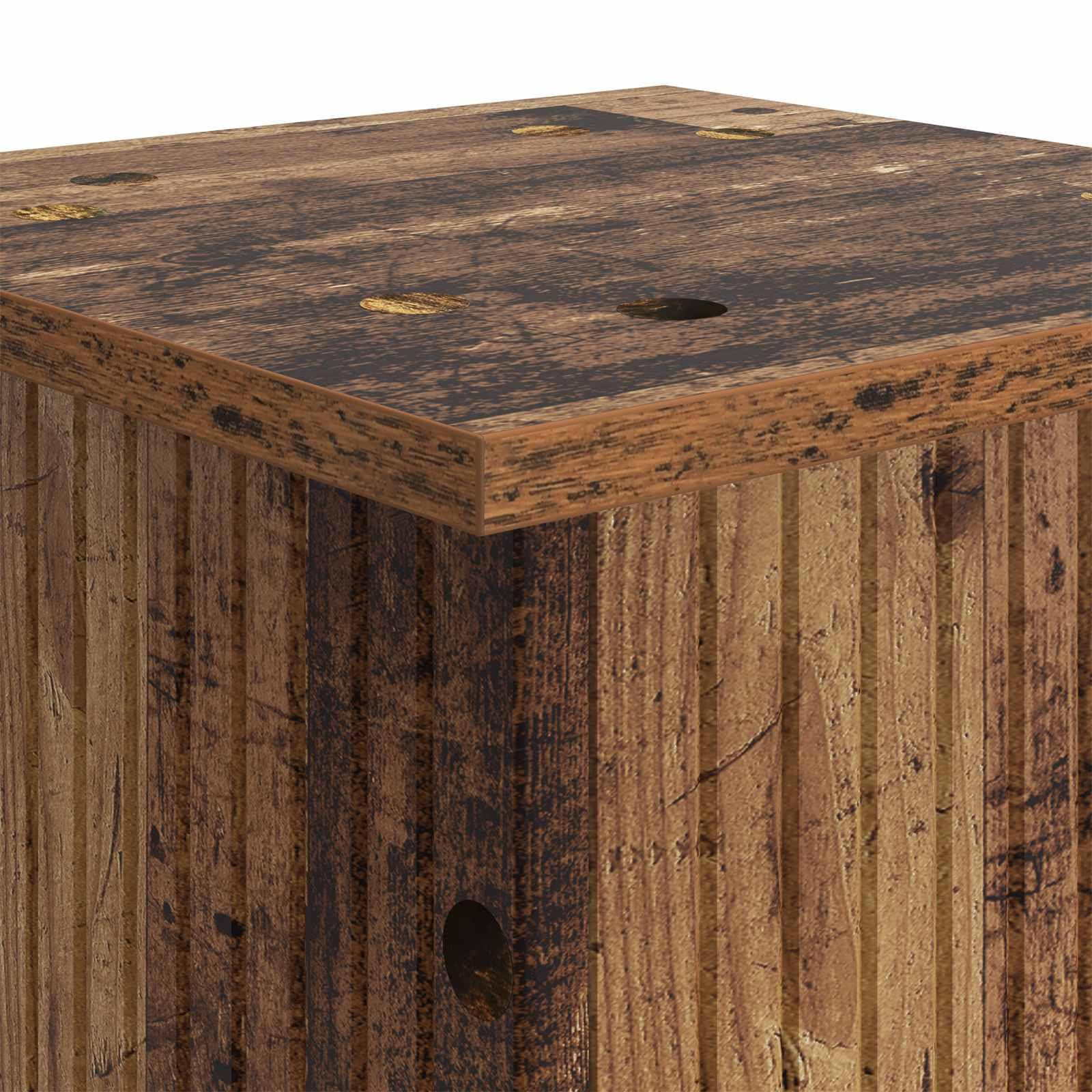 Supporto per piante in legno anticato, 30,5 x 30 x 43 cm | materiale in legno, resistente all'umidità, design moderno, per piante grasse e piante grandi