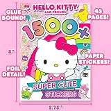 Horizon Group USA Sticker Book with Large and Small Sizes, Kids Stationary for Water Bottle, Notebooks, and Party Favors, Sanrio Hello Kitty and Friends