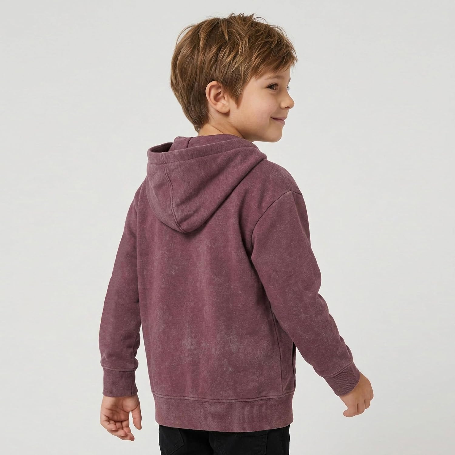 STAR WARS Boys' Star Wars the Mandalorian and Grogu Boys Bounty Hunter Zip Hoodie Mineral Wash Fleece Youth