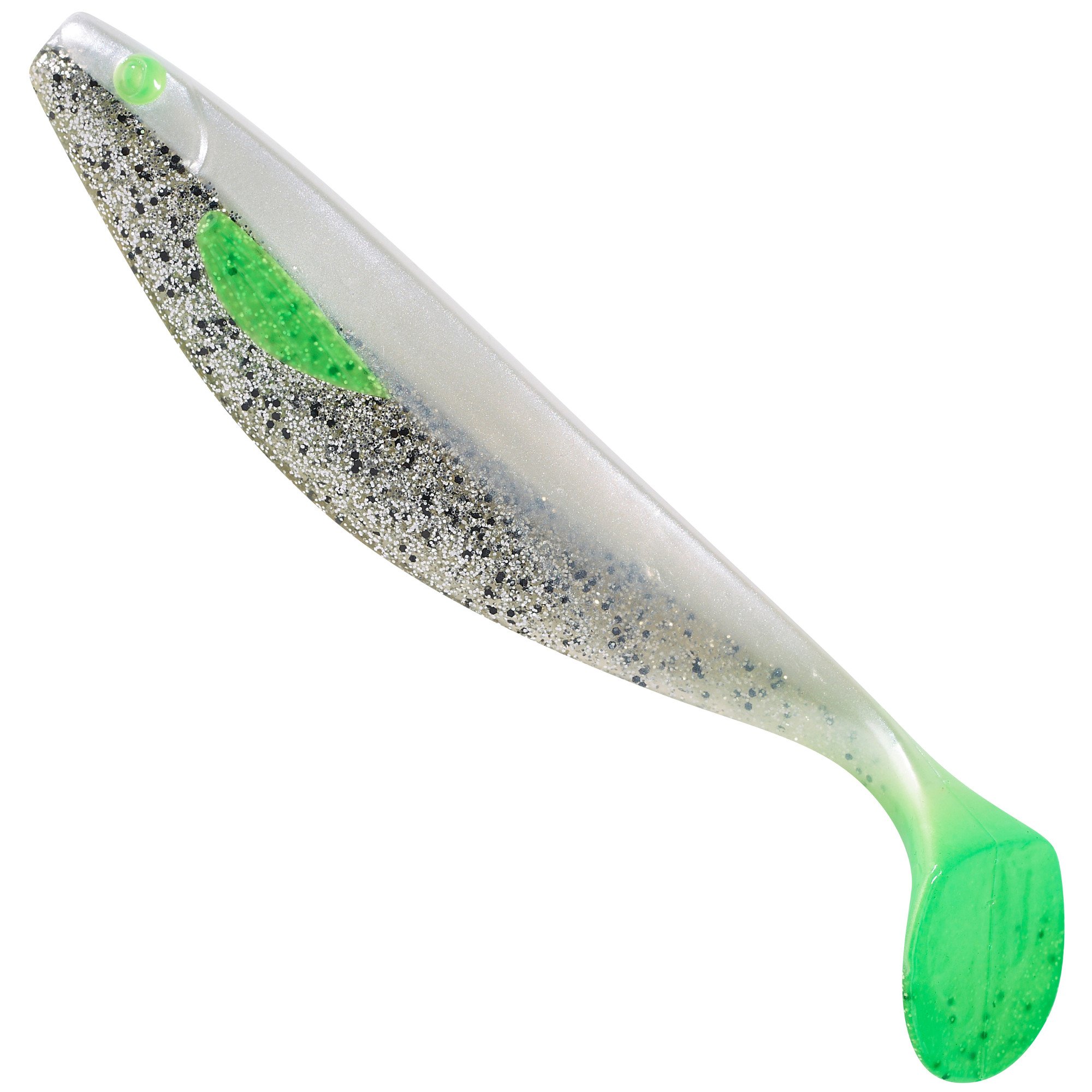 Balzer Shirasu Booster Shad – gumowa ryba do łowienia spinningu na szczupaka, sandacza i okoni, gumowa przynęta, przynęta na szczupaki, długość: 6 cm, kolor: Salt'n Pepper