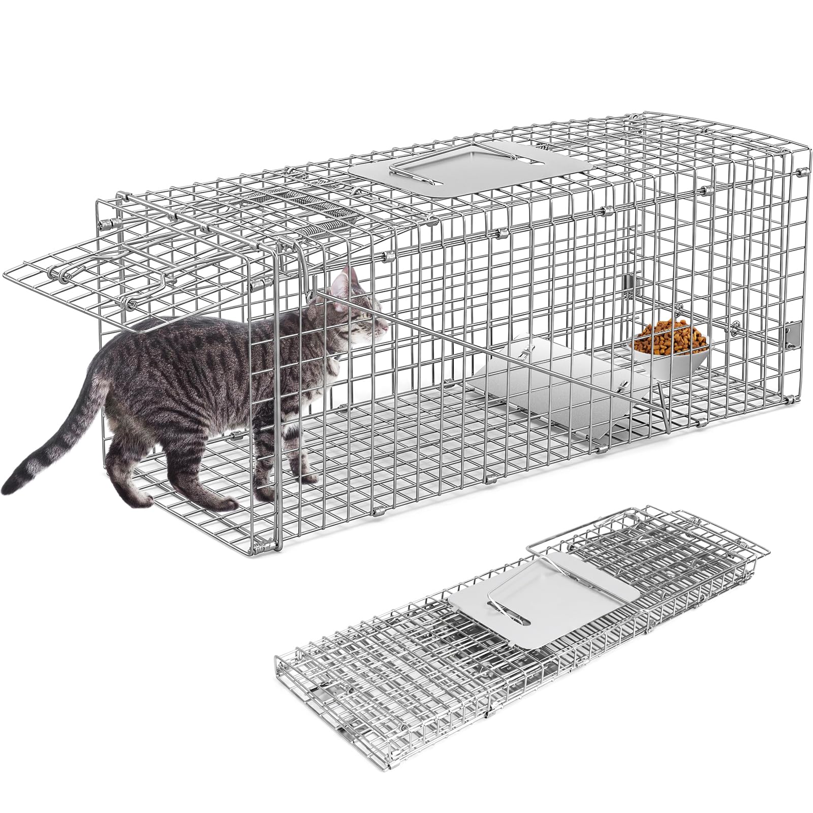 Amazon | さえだ 捕獲器 猫 動物用 保護器 踏み板式 猫捕獲器 66×26