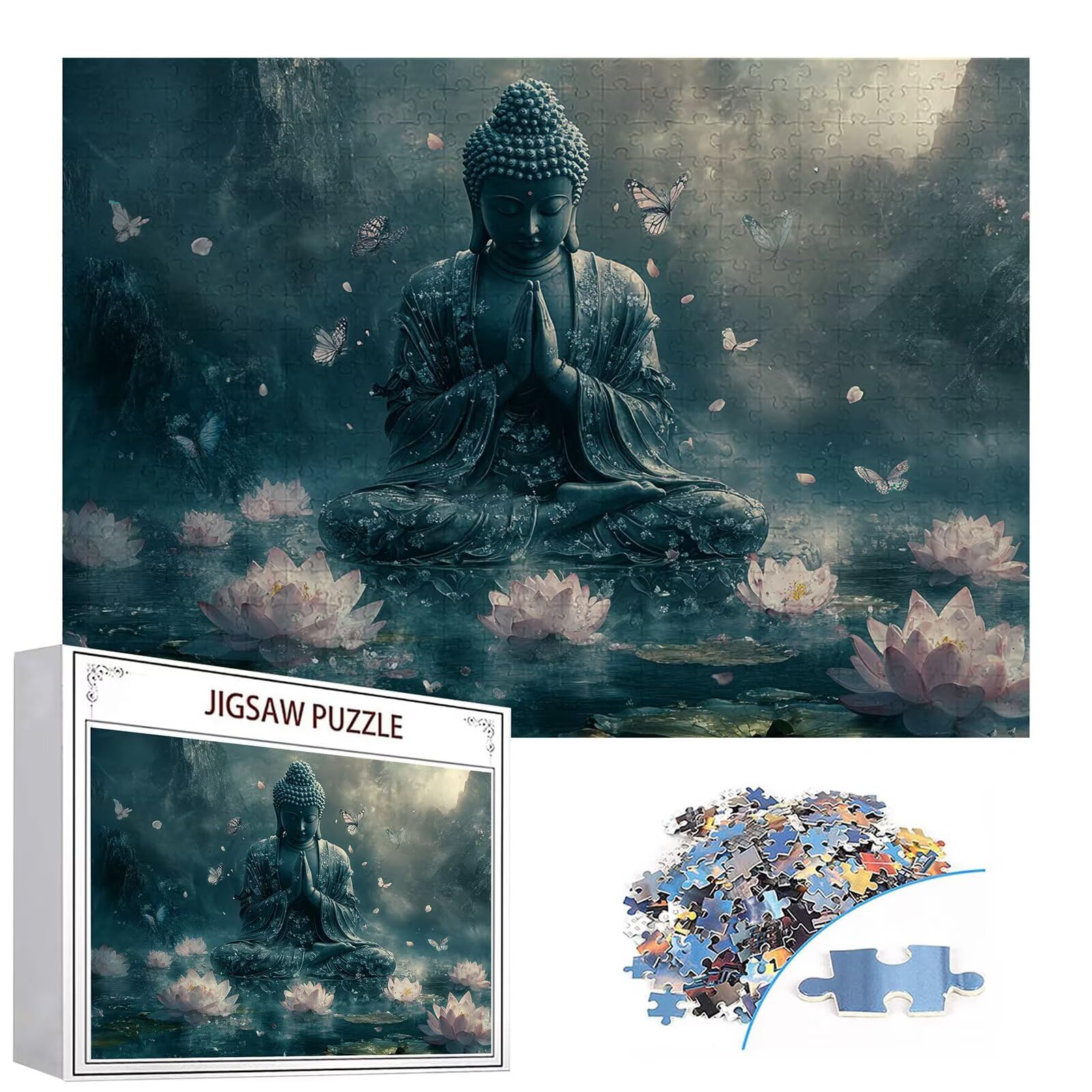 Puzzle 3000 elementów Zen Puzzle dla dorosłych religia 122 x 81 cm Unikalne rzemiosło klasyczne 3D drewniane układanka do rodzinnych gier aktywnych, układanka do samodzielnego wykonania nawet do