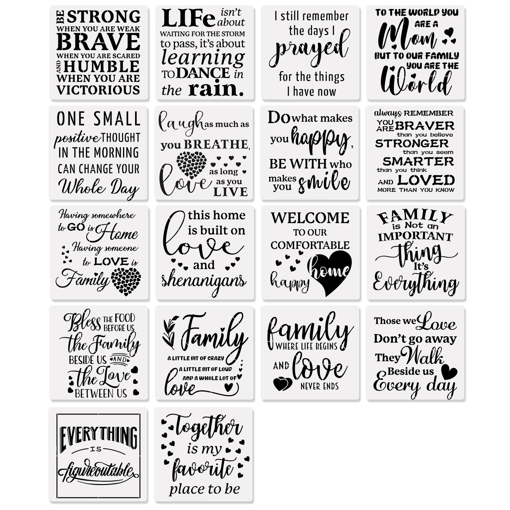 Buy Painting Stencils Inspirational Family Sign Love Home Stencils for