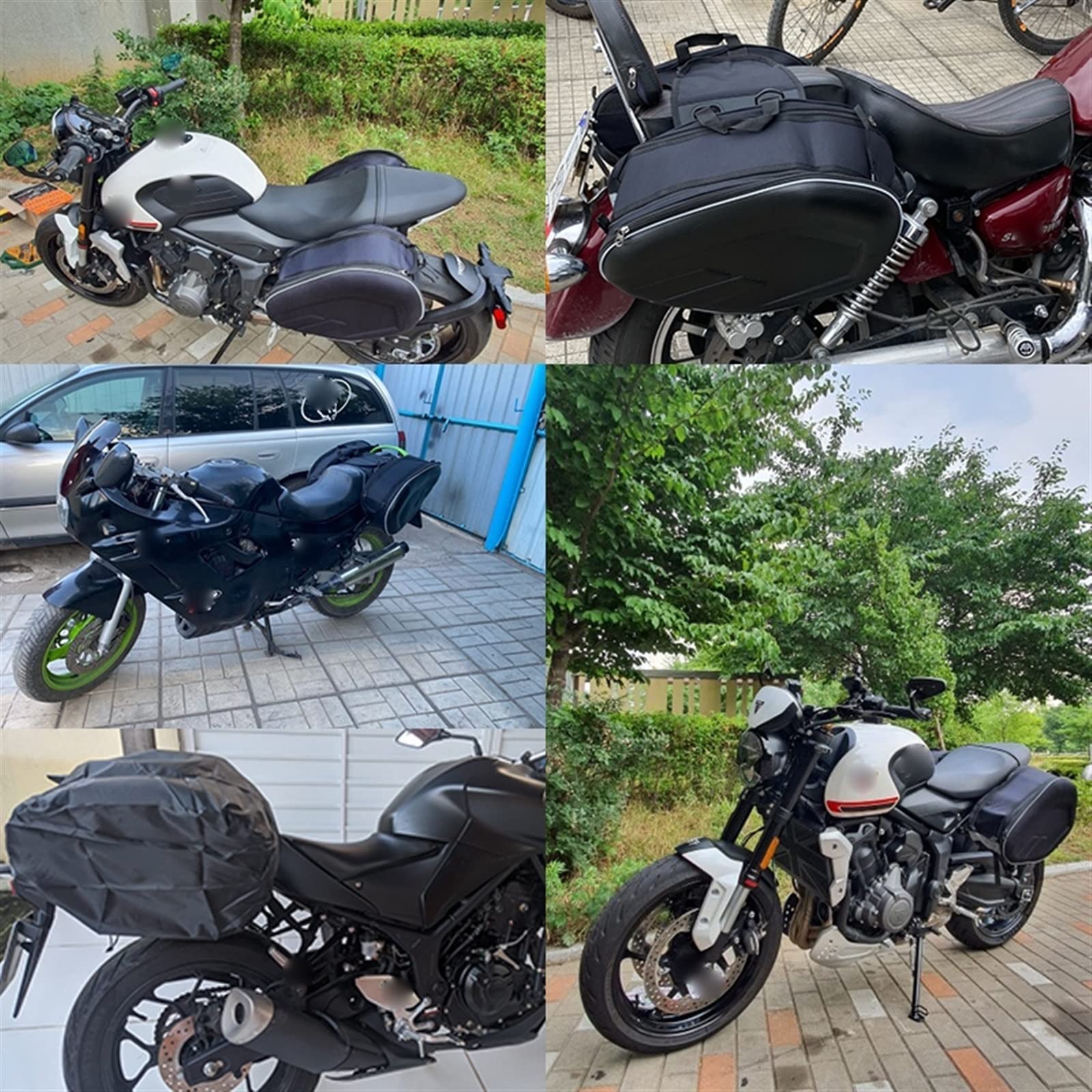 Borse Laterali In Plastica Per Moto Bauletti Interne Per Bagagli bici strada(PU Material)