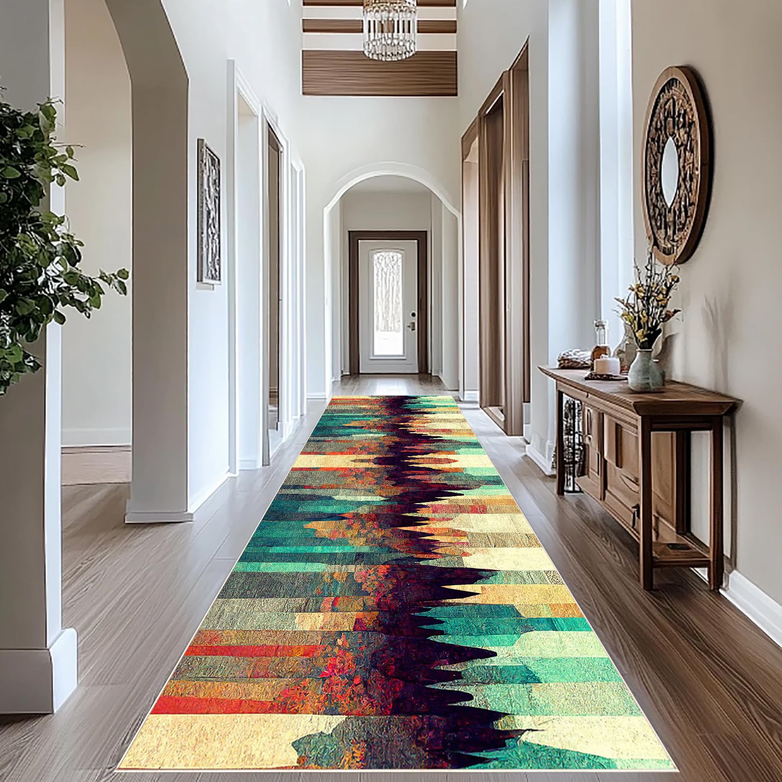 Runner Rug for Hallway Long Carpet Runners Hall Runner kitchen runner rug Washable Non Slip Runners for Hallways 80 x 150 cm Absorbent Door Mats Corridor Rug Runner for Entryway for Hallway Laundry