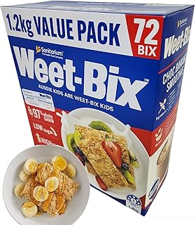 New! Weet-Bix 97% Whole Grain (1.2 Kg VALUE PACK 72 BIX) By Sanitarium Australia, Weet-Bix is a whole-grain wheat breakfast cereal ...