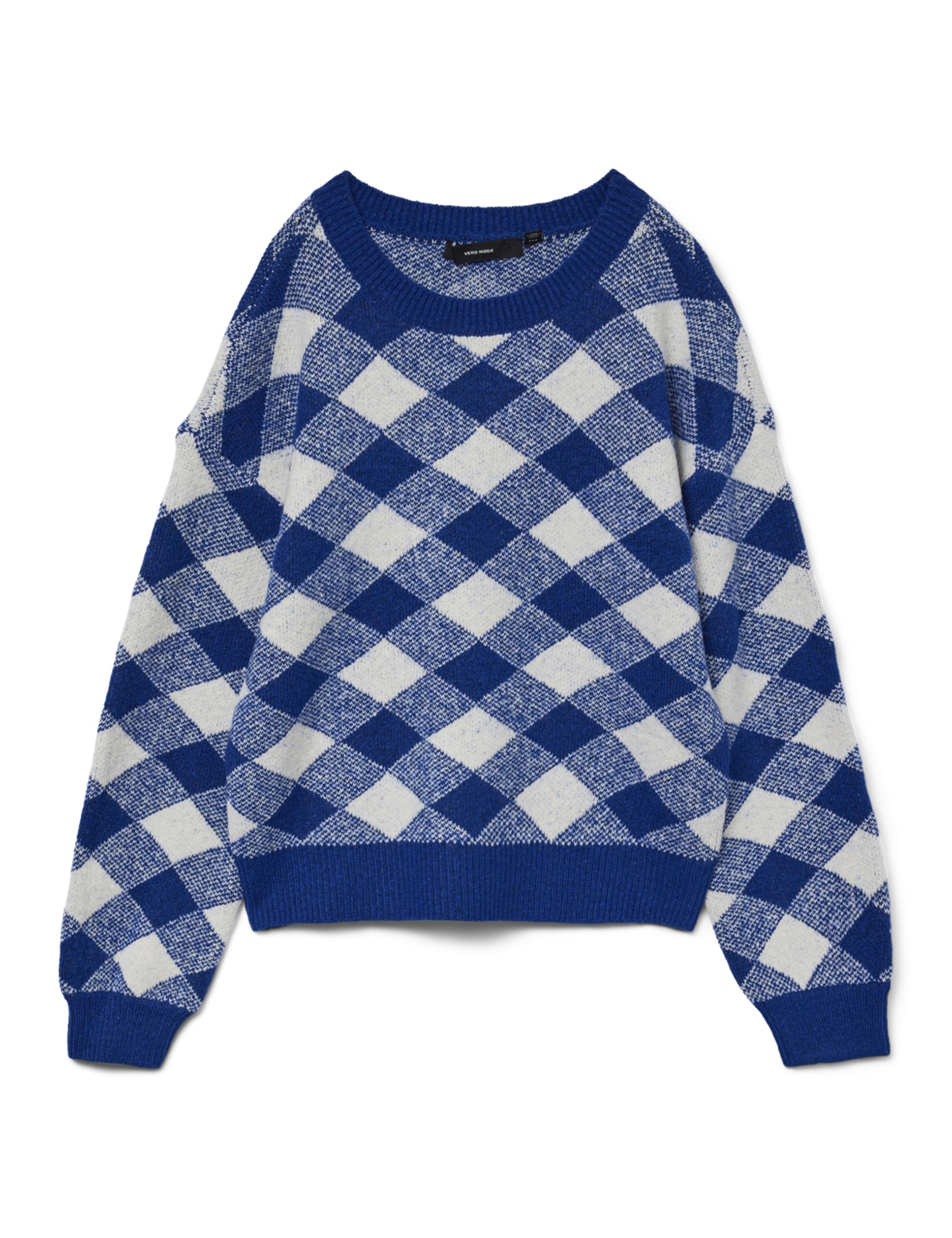 VERO MODA Vmlara LS O-Neck Pullover Boo Rep, Surf The Web, L