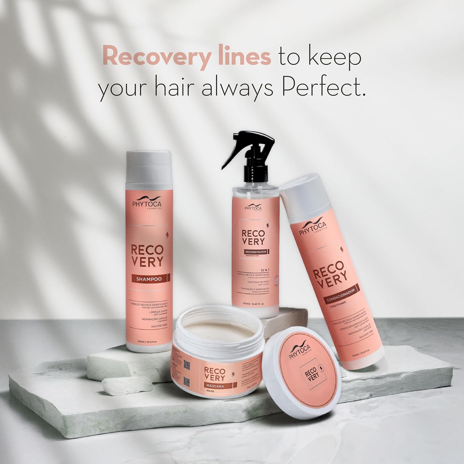 Phytoca Recovery Shampoo – Shampoo for Dry Hair, Hydrating Moisture-Rich Formula That Gently Cleanses, Restores Elasticity, Adds Softness & Shine for Damaged and Fragile Hair - 10.14 oz