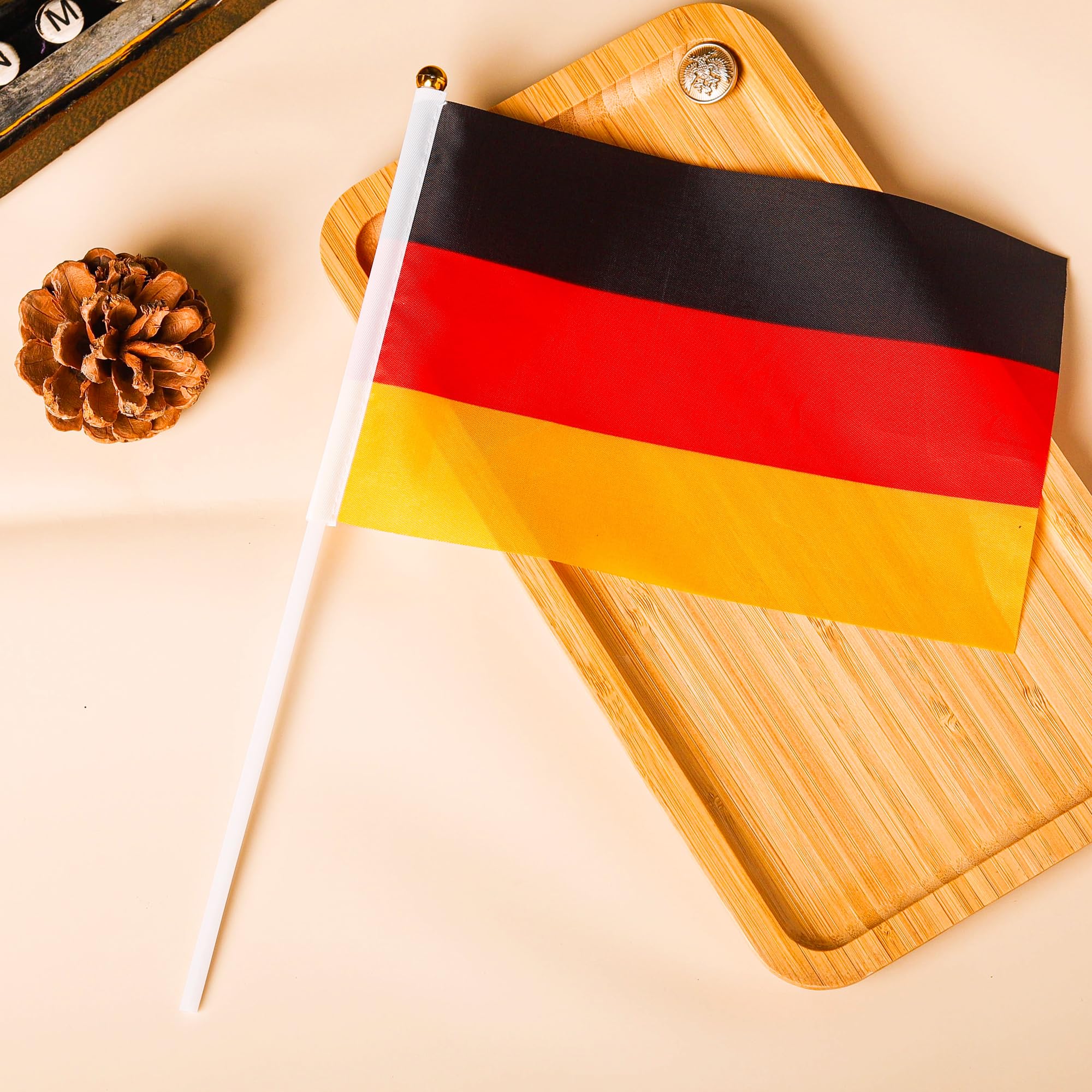 10pcs Mini Germany Flags on Sticks & 2pcs Tattoos - Image 4