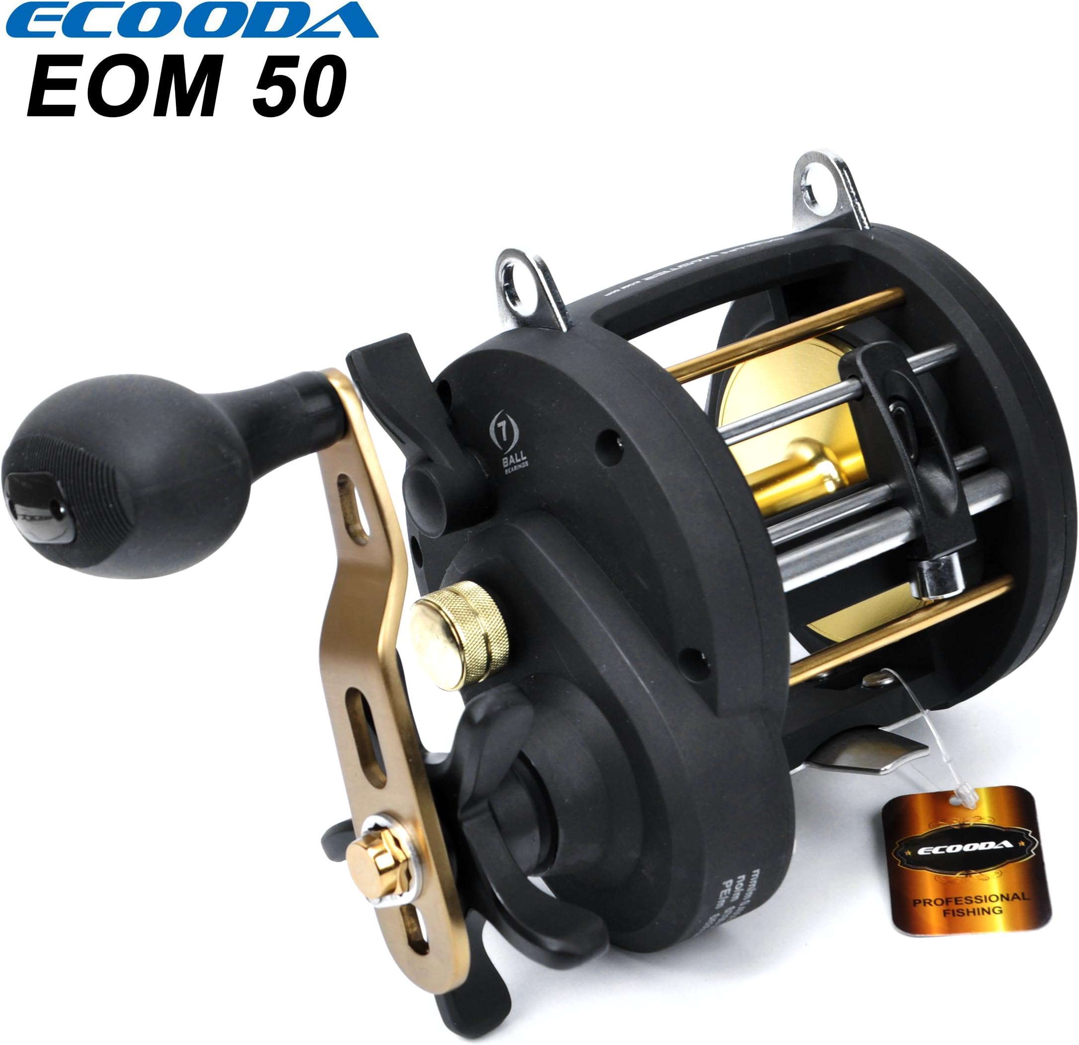 Trolling Reel High Speed Inshore Saltwater Round Baitcasting Fishing Reels Level Wind Conventional Reel Drag Power:22/28Lbs Ball Bearing:7 Ball GearRatio:6.2:1 Left/Right Hand