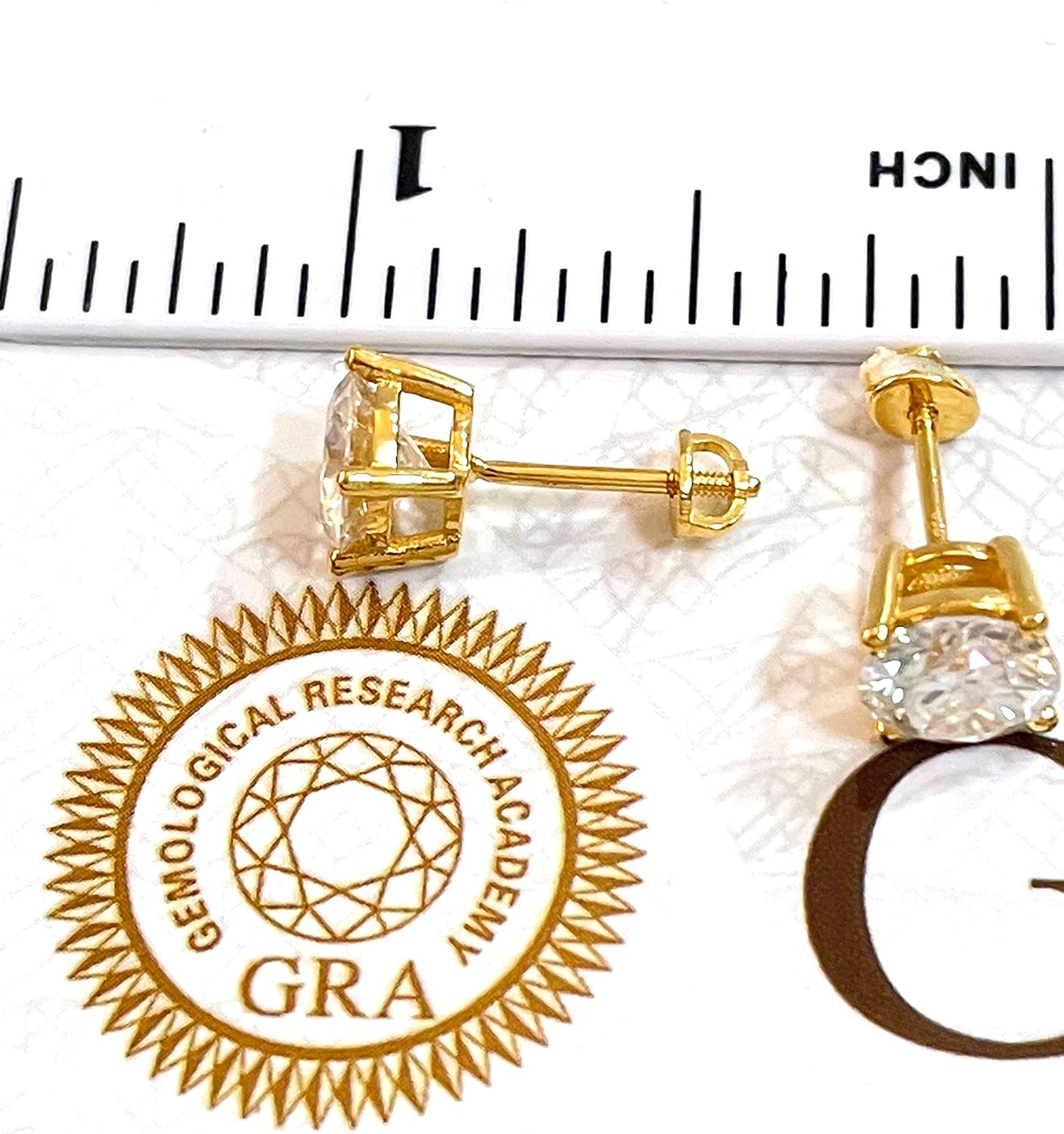 Gra Certified Diamond Stud Earrings 2ct Handmade Diamondd Solitaire Earrings For Women Yellow Gold 18k Solid Gold Diamod Earrings Mothers Day Earrings Gift For Her Vvs1 D Color Designer Fine Jewelry - Image 3