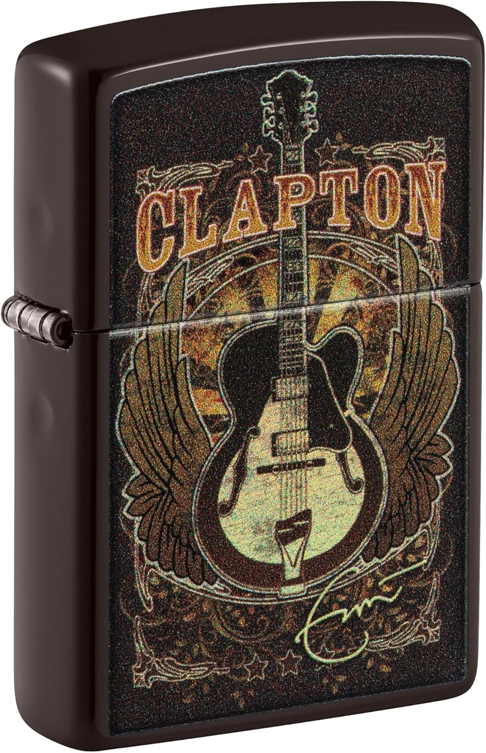 Zippo Eric Clapton Guitar Design Brown Pocket Lighter