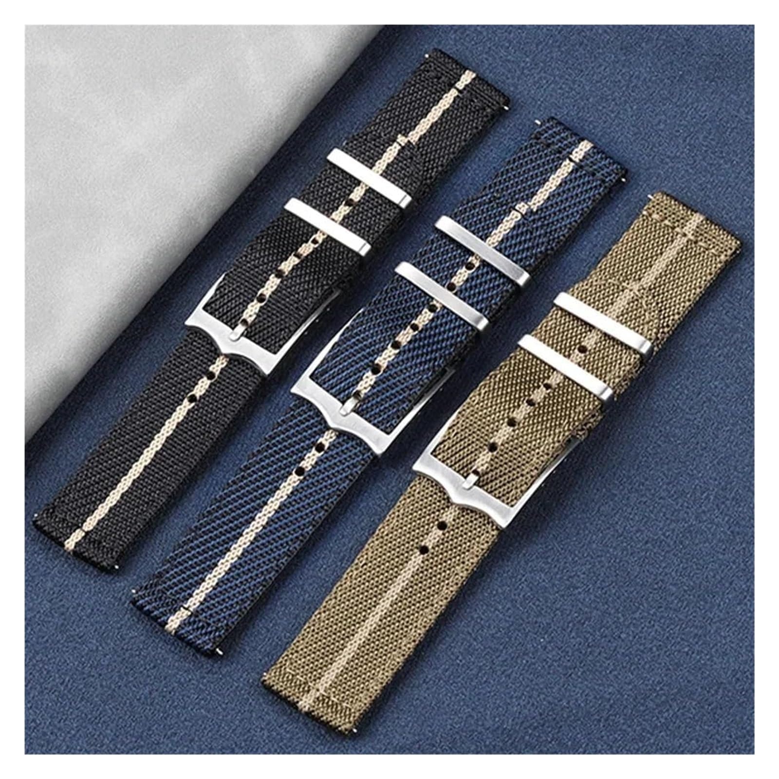 Remplacement du bracelet de la montre intelligente Bracelet de montre en Nylon 20mm 22mm hommes Bracelet bandes réglables femmes bracelets de montre montres accessoires Bracelet de montre en nylon