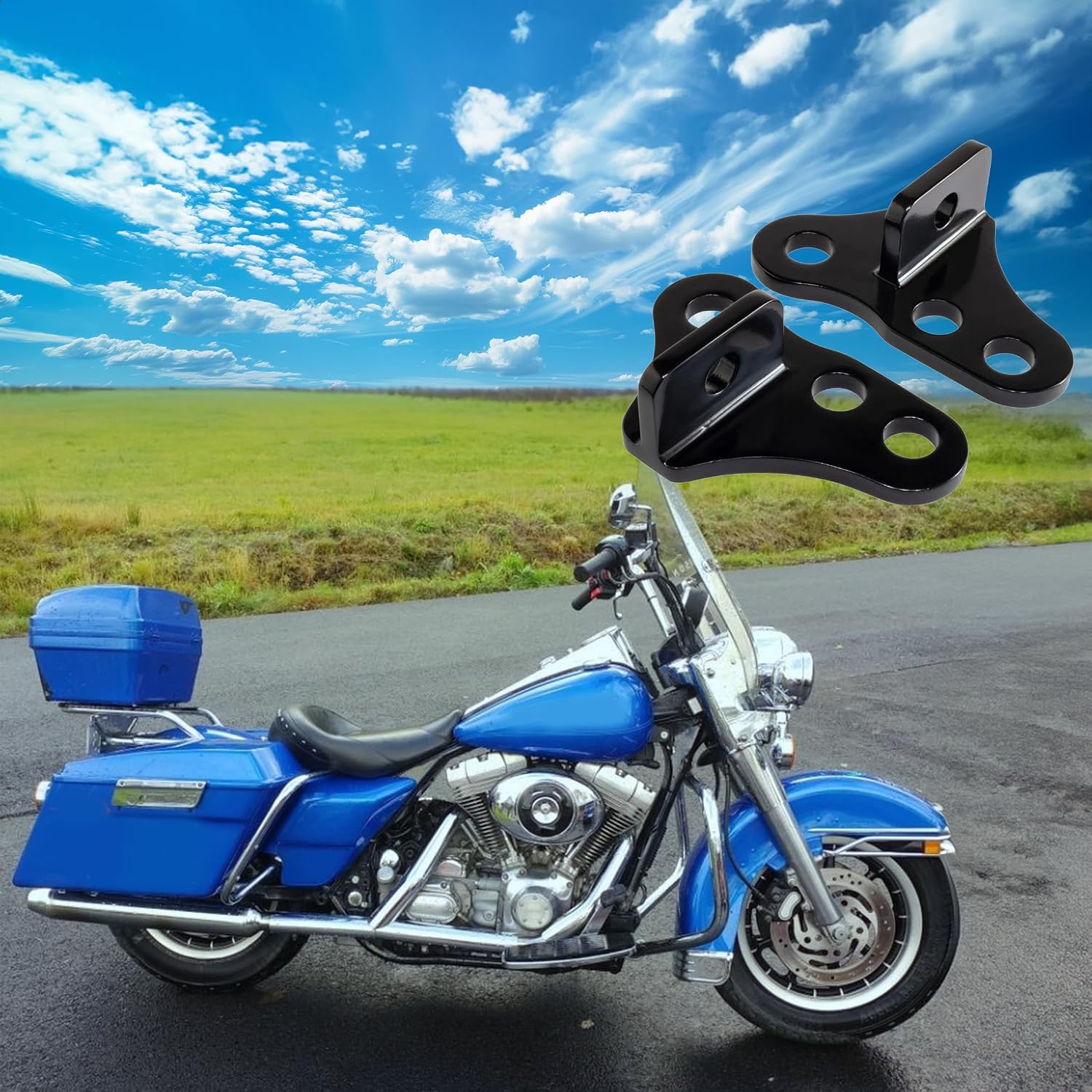 Harley Lowering Kit for Touring 1993-2001 Road King, Street Glide, Road Glide, Electra Glide, Ultra Limited Adjustable Rear 1-2 Inch Drop Shocks