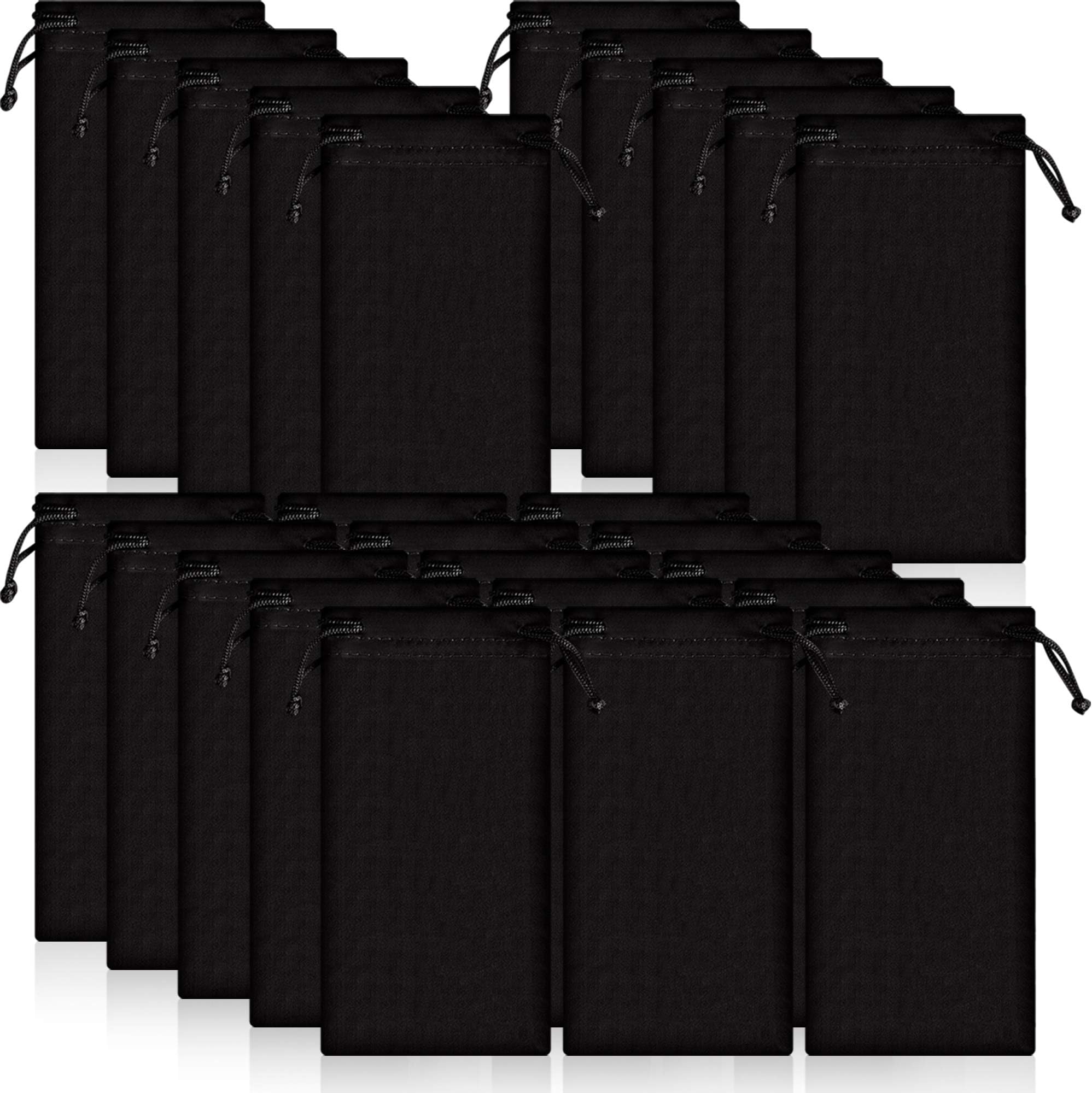 25 Pcs Microfiber Eyeglasses Pouch Case Soft Sunglasses Bag Phone Storage Pouch with 2 Eyeglass Cleaning Cloth