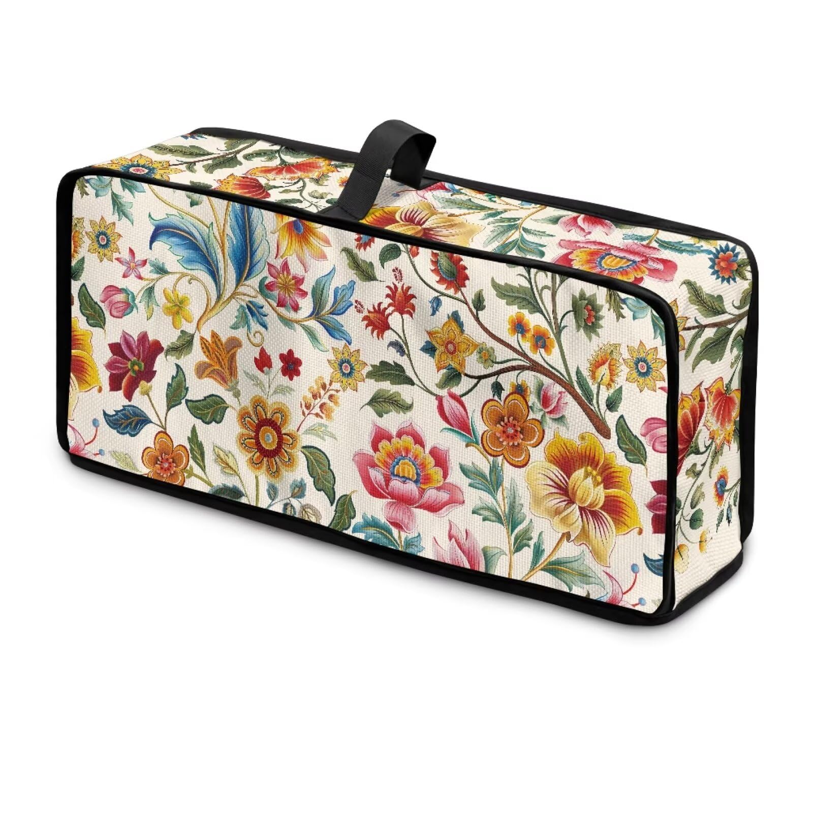 Funda para tostadora de 2 rebanadas, diseño floral colorido, delgado, fácil de plegar y transportar, resistente al calor, protector de electrodomésticos de cocina, lavable a máquina 2
