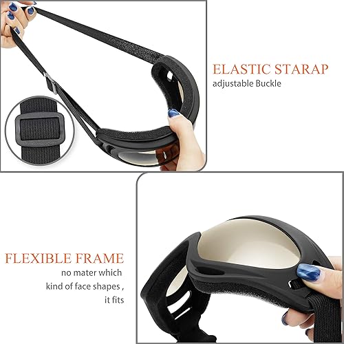 Miniatura 7 de Lelinta Gafas de esquí, gafas de snowboard, gafas de esquí, gafas de nieve, gafas de motocicleta para hombres, mujeres y jóvenes