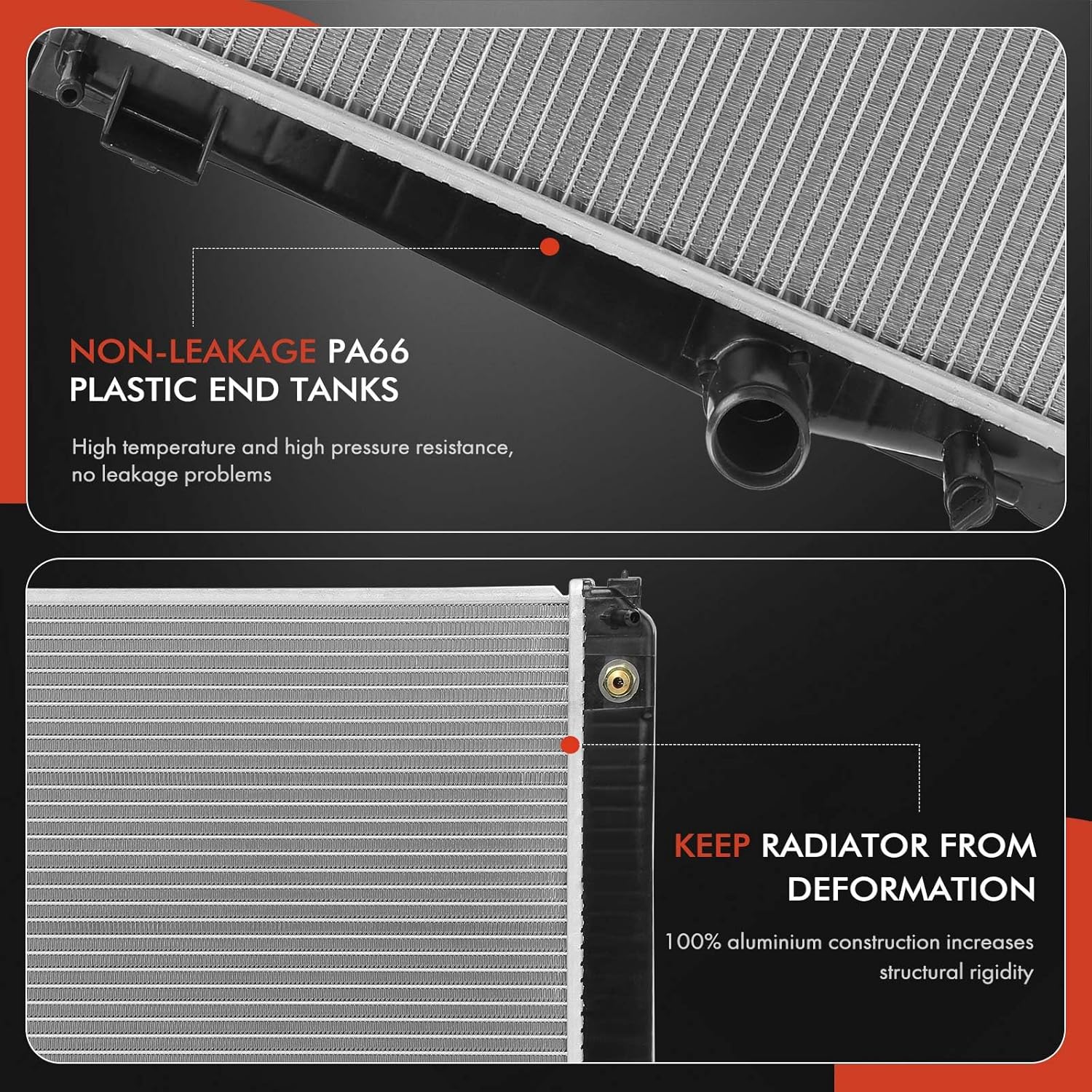 A-Premium Engine Coolant Radiator Assembly with Transmission Oil Cooler Compatible with Toyota RAV4 2018 2.5L