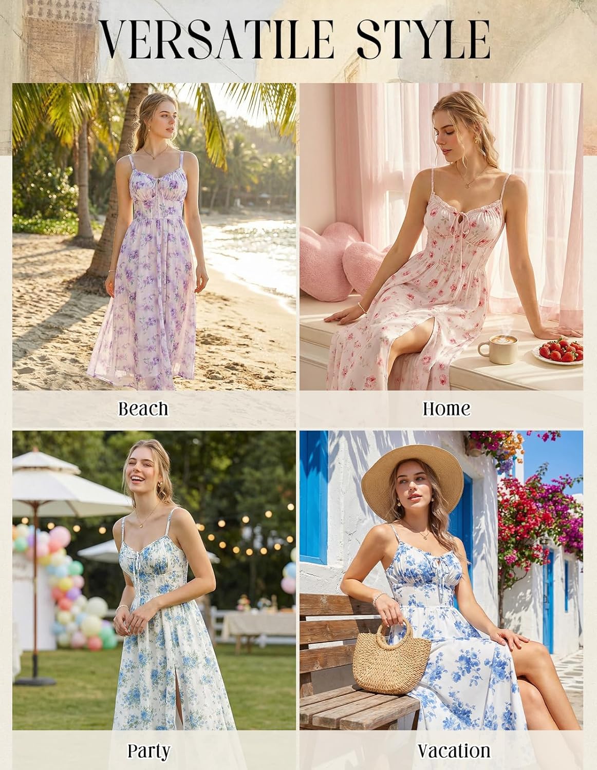 Scarlet Darkness Floral Dress for Women 2026 Corset Milkmaid Sundress Wedding Guest Dresses