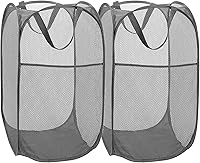 Vista 29 de BATTOO Cesta de lavandería plegable de malla fuerte de lujo tipo pop-up con bolsillo lateral para cuarto de lavandería, baño, habitación de niños