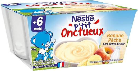 Nestle P Tit Onctueux Banane Peche 4 X 100g Des 6 Mois Amazon Fr Epicerie