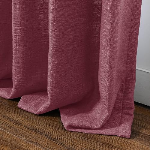 Miniatura 107 de Drapifytex Cortina plisada de lino sintético, cortina para oscurecer la habitación, 56 pulgadas de ancho x 96 pulgadas de largo, cortina de cobre 26