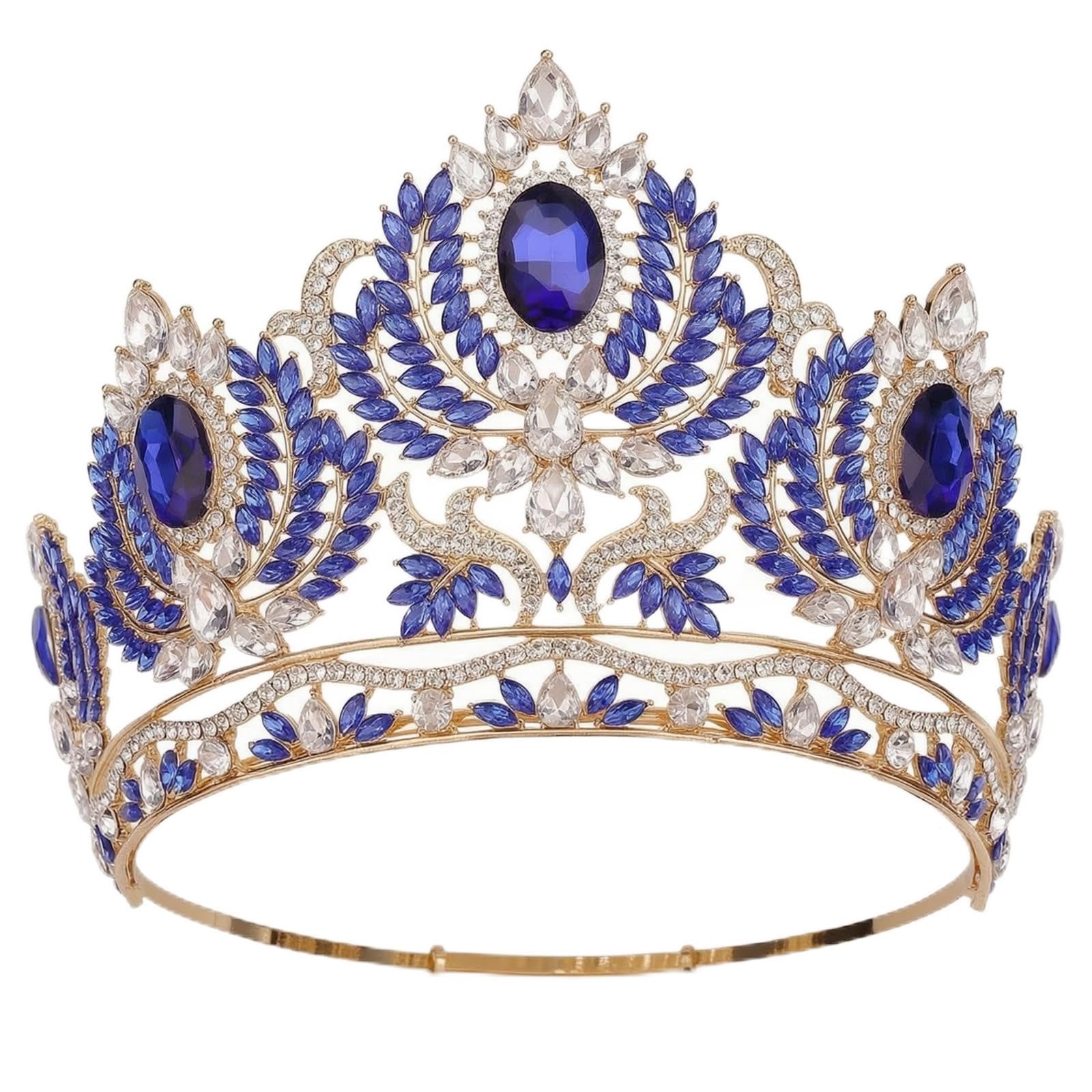 Tiara da Sposa con Tiara Dorata Accessorio per Spose, Reginette di Bellezza, Matrimonio, style to 5
