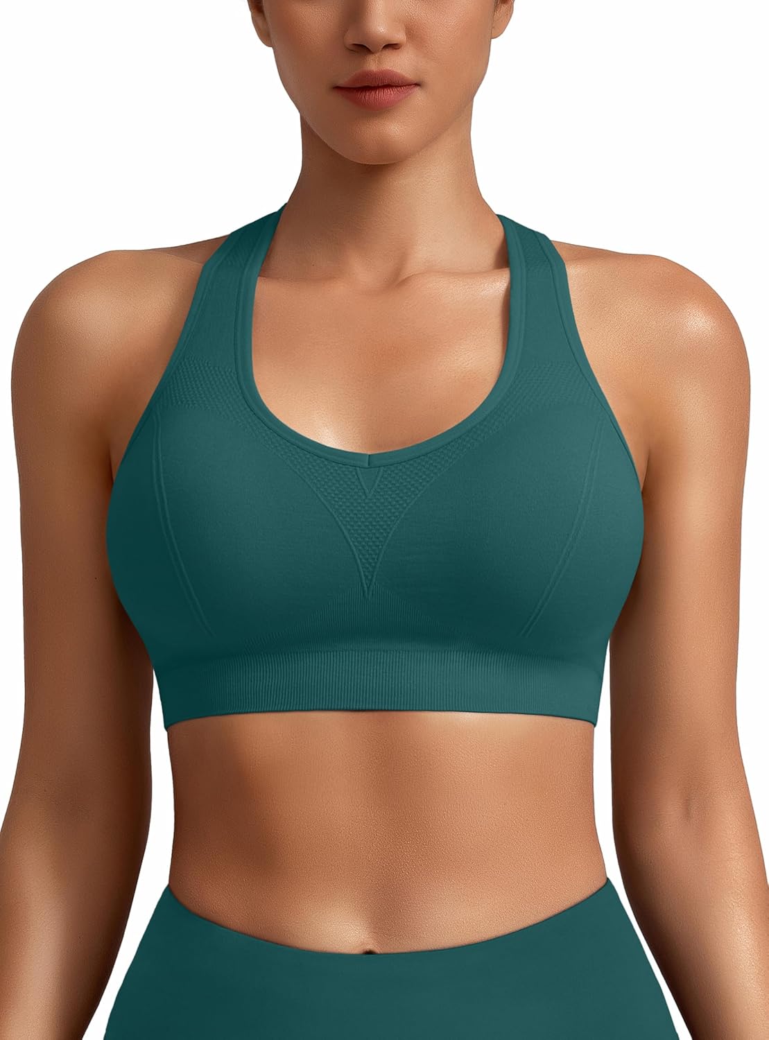 MIRITY Women Racerback Sports Bras - High Impact Workout Gym Activewear Bra Pack of 5 - Image 4