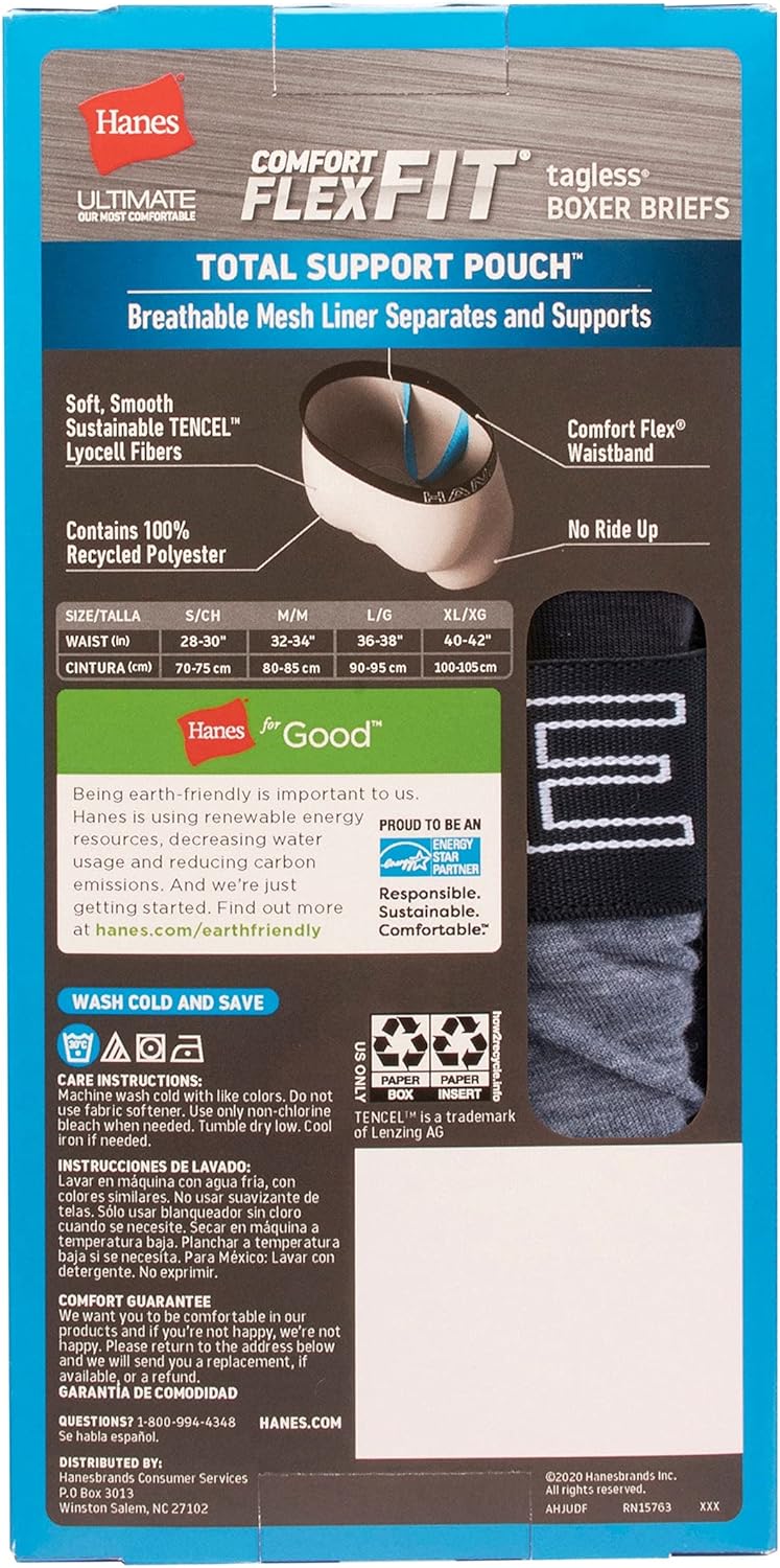 Hanes mens Total Support Pouch Boxer Brief - Image 4