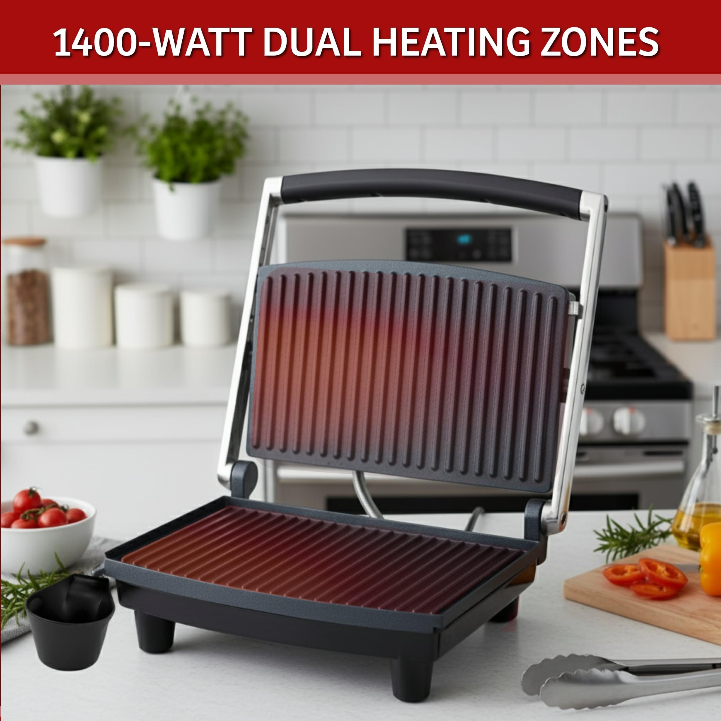 Classic Cuisine Panini Press - Grill & Sandwich Maker -5