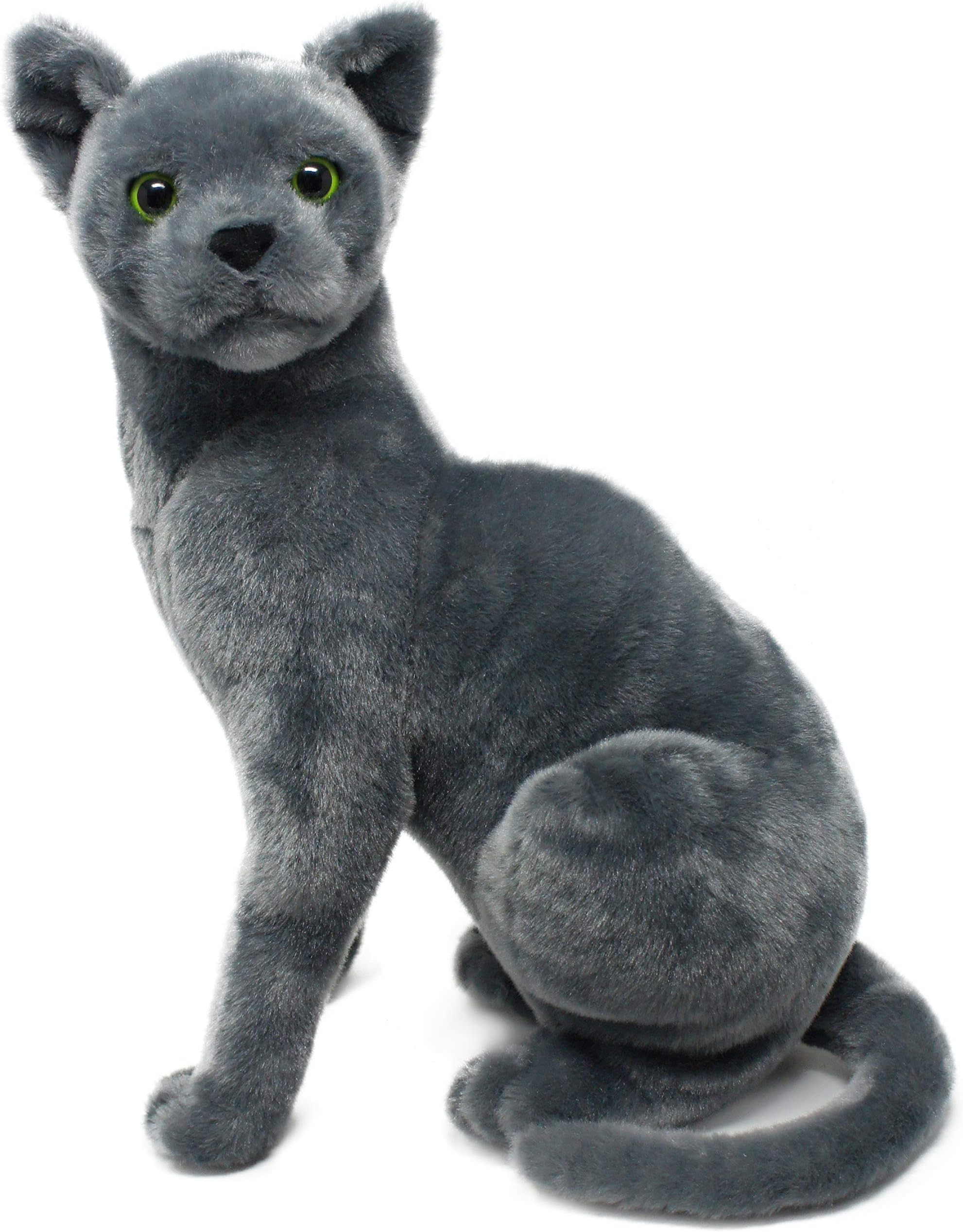 Rae The Russian Blue Cat - 12 Inch Grey Stuffed Animal Plush Gray Cat