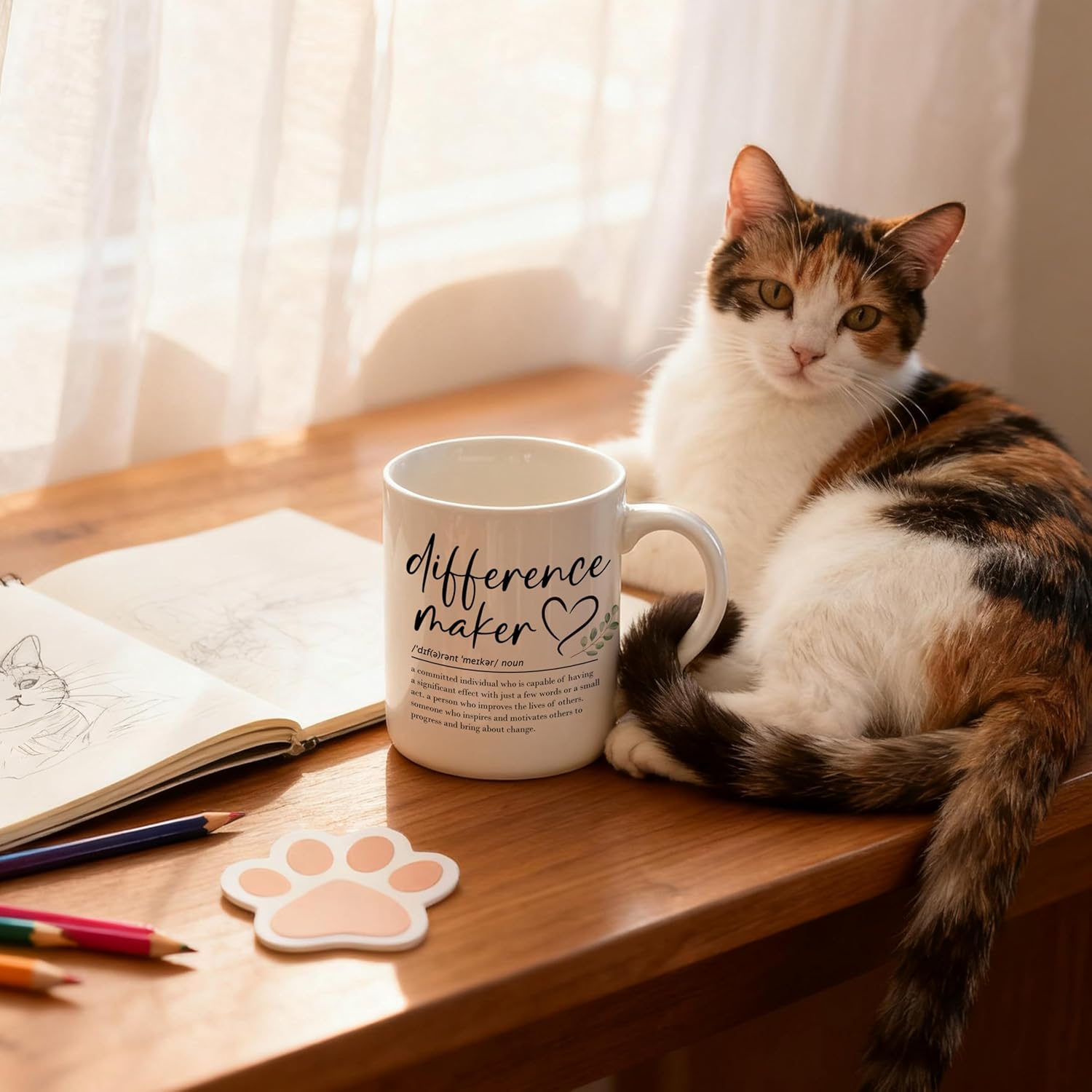 Difference Maker Gift Mug, Thank You Gifts for Women Men Ceramic Coffee Mug, Appreciation Gifts for Coworker Teacher Nurse Boss Mentor Leader Coffee Tea Cups 11 oz - Image 4